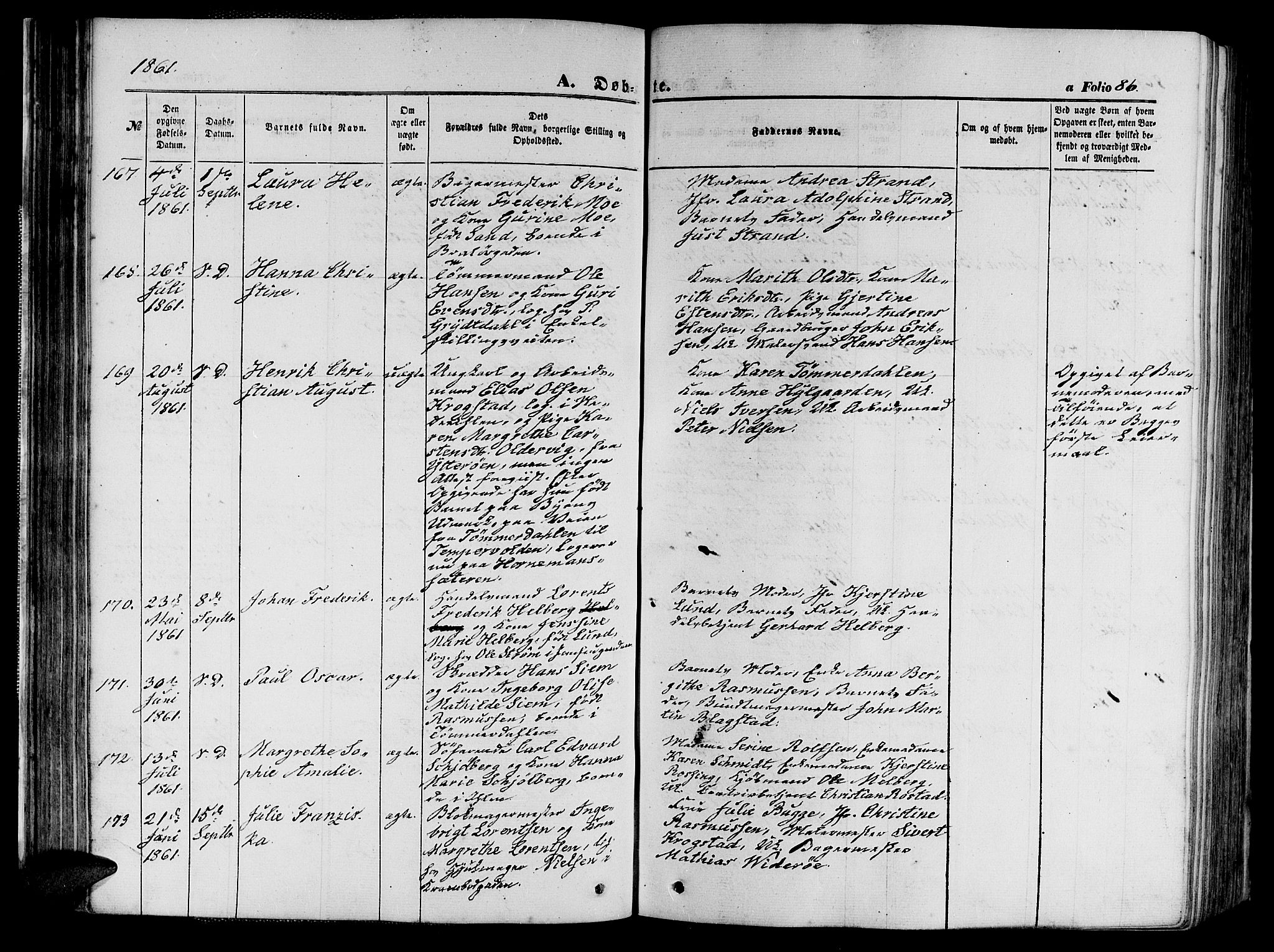 Ministerialprotokoller, klokkerbøker og fødselsregistre - Sør-Trøndelag, AV/SAT-A-1456/602/L0139: Klokkerbok nr. 602C07, 1859-1864, s. 86