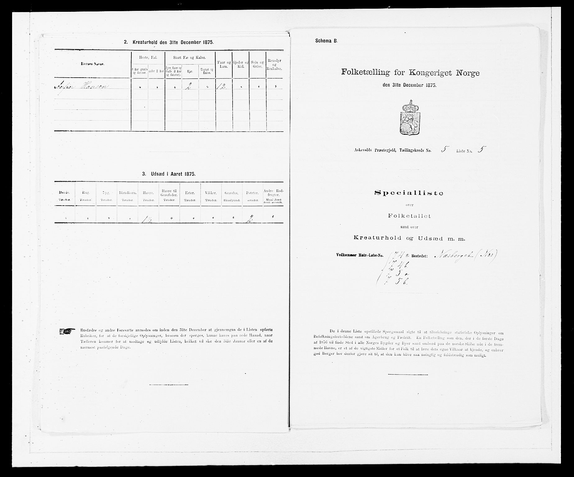 SAB, Folketelling 1875 for 1428P Askvoll prestegjeld, 1875, s. 370