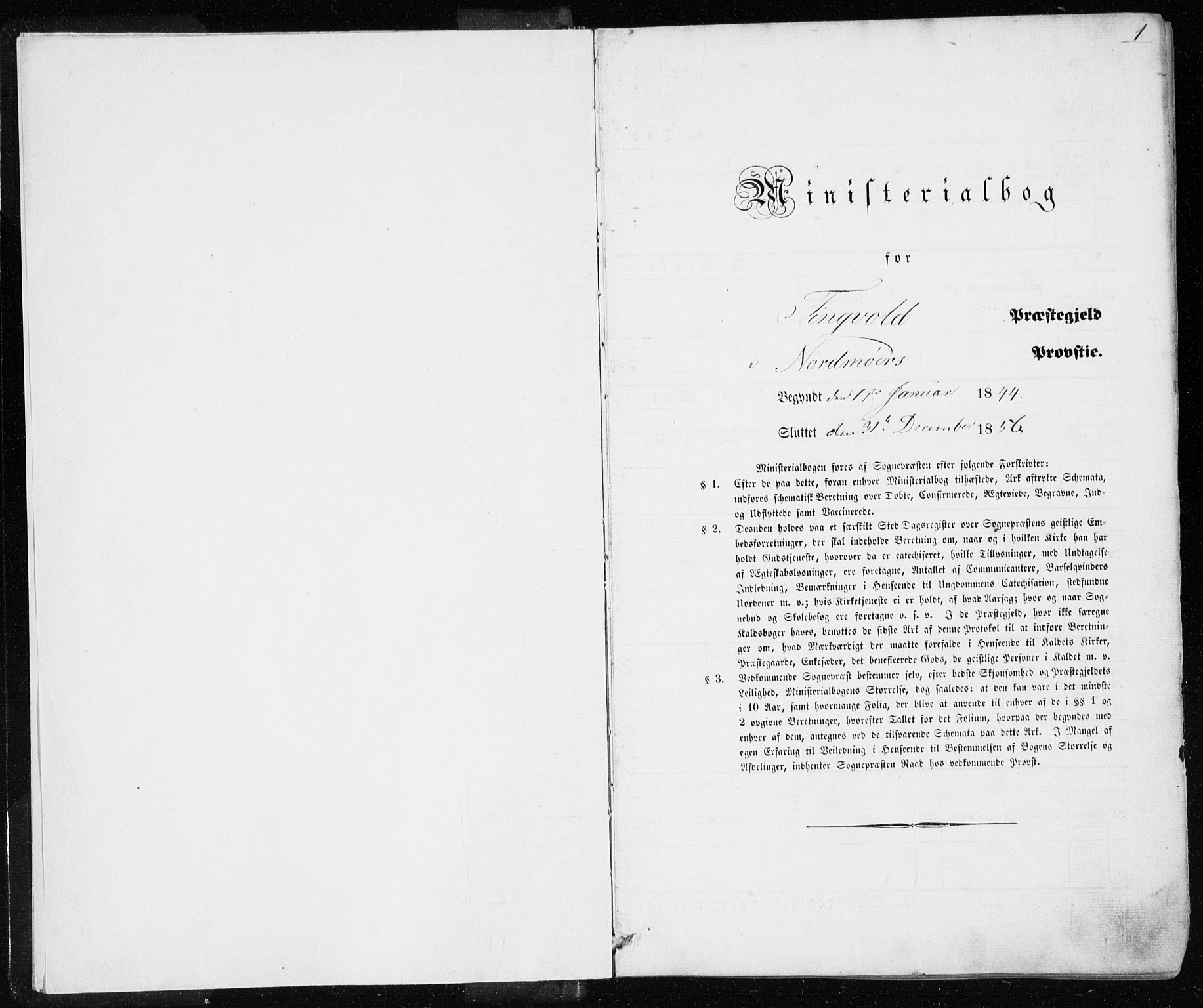 Ministerialprotokoller, klokkerbøker og fødselsregistre - Møre og Romsdal, AV/SAT-A-1454/586/L0984: Ministerialbok nr. 586A10, 1844-1856, s. 1