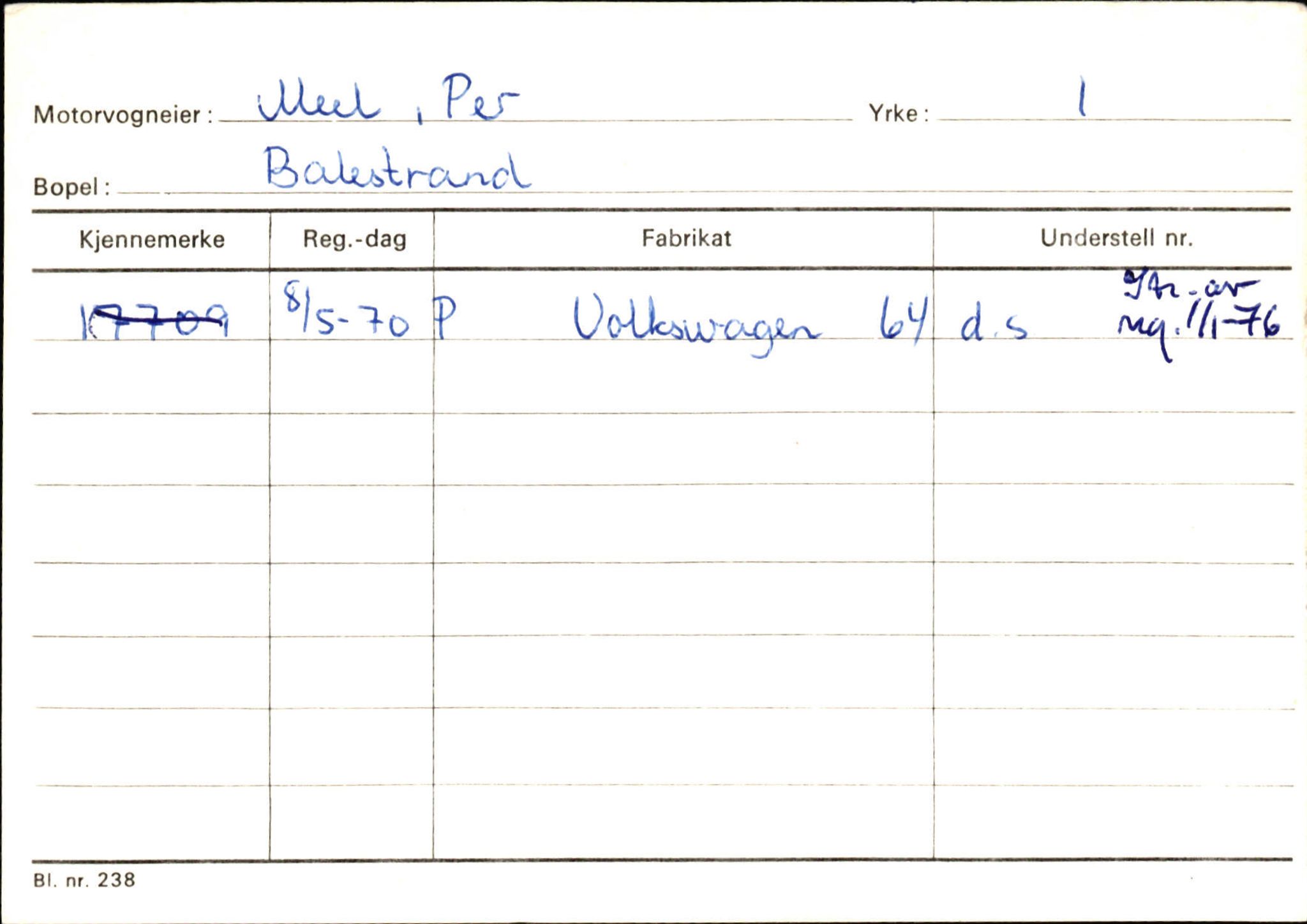 Statens vegvesen, Sogn og Fjordane vegkontor, AV/SAB-A-5301/4/F/L0132: Eigarregister Askvoll A-Å. Balestrand A-Å, 1945-1975, s. 2027