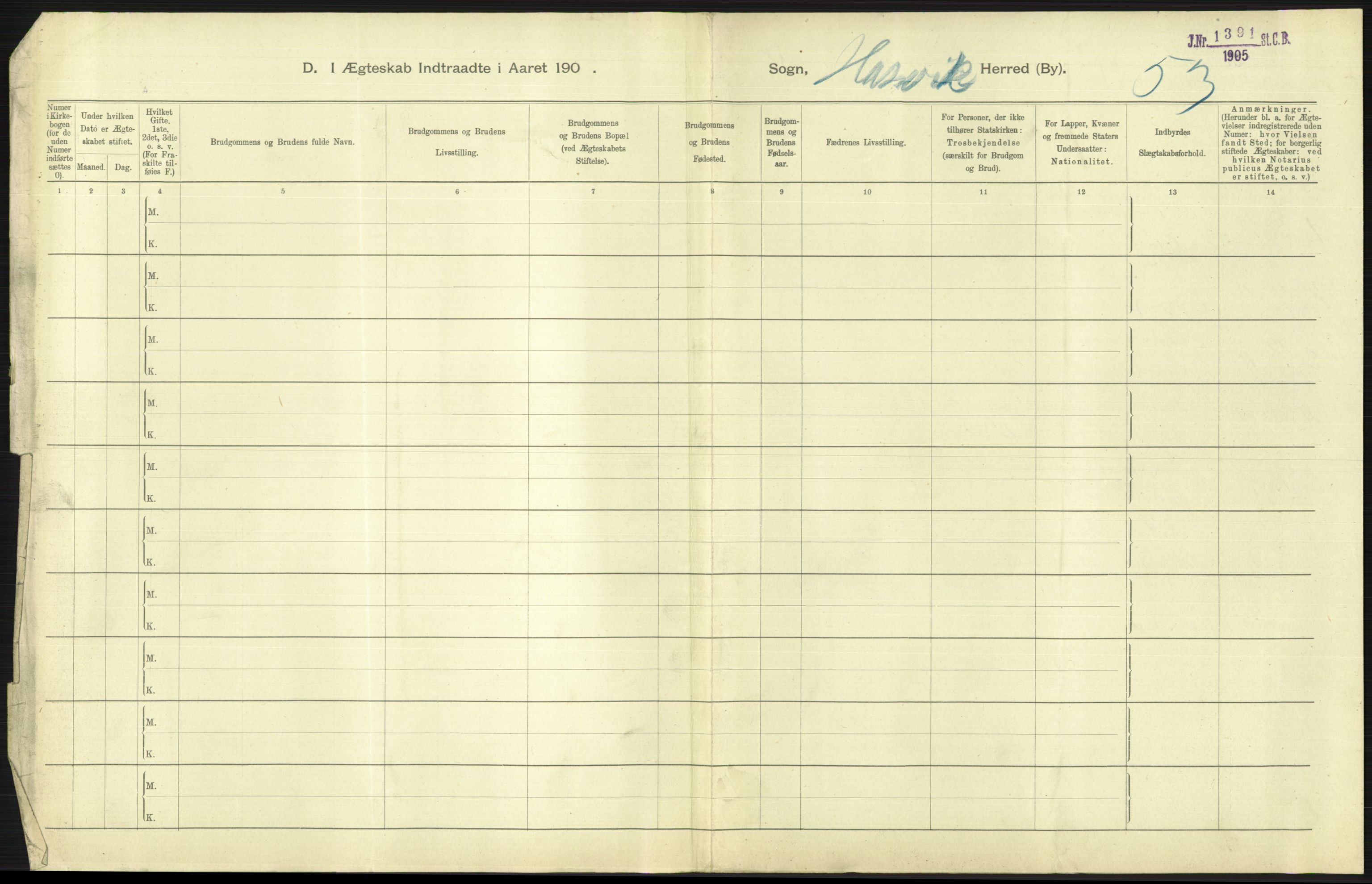 Statistisk sentralbyrå, Sosiodemografiske emner, Befolkning, AV/RA-S-2228/D/Df/Dfa/Dfab/L0023: Finnmarkens amt: Fødte, gifte, døde, 1904, s. 191