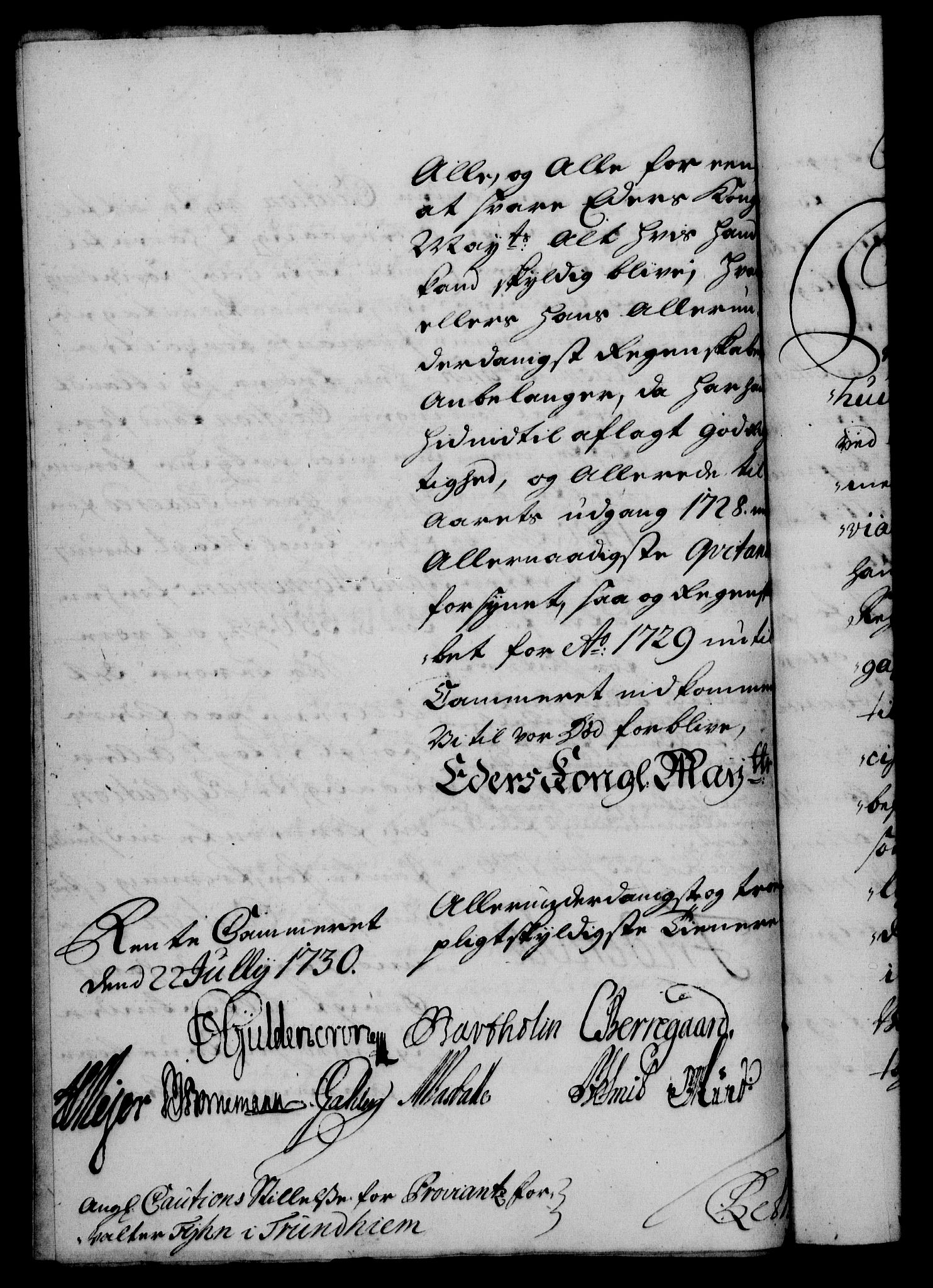 Rentekammeret, Kammerkanselliet, RA/EA-3111/G/Gf/Gfa/L0013: Norsk relasjons- og resolusjonsprotokoll (merket RK 52.13), 1730, s. 479