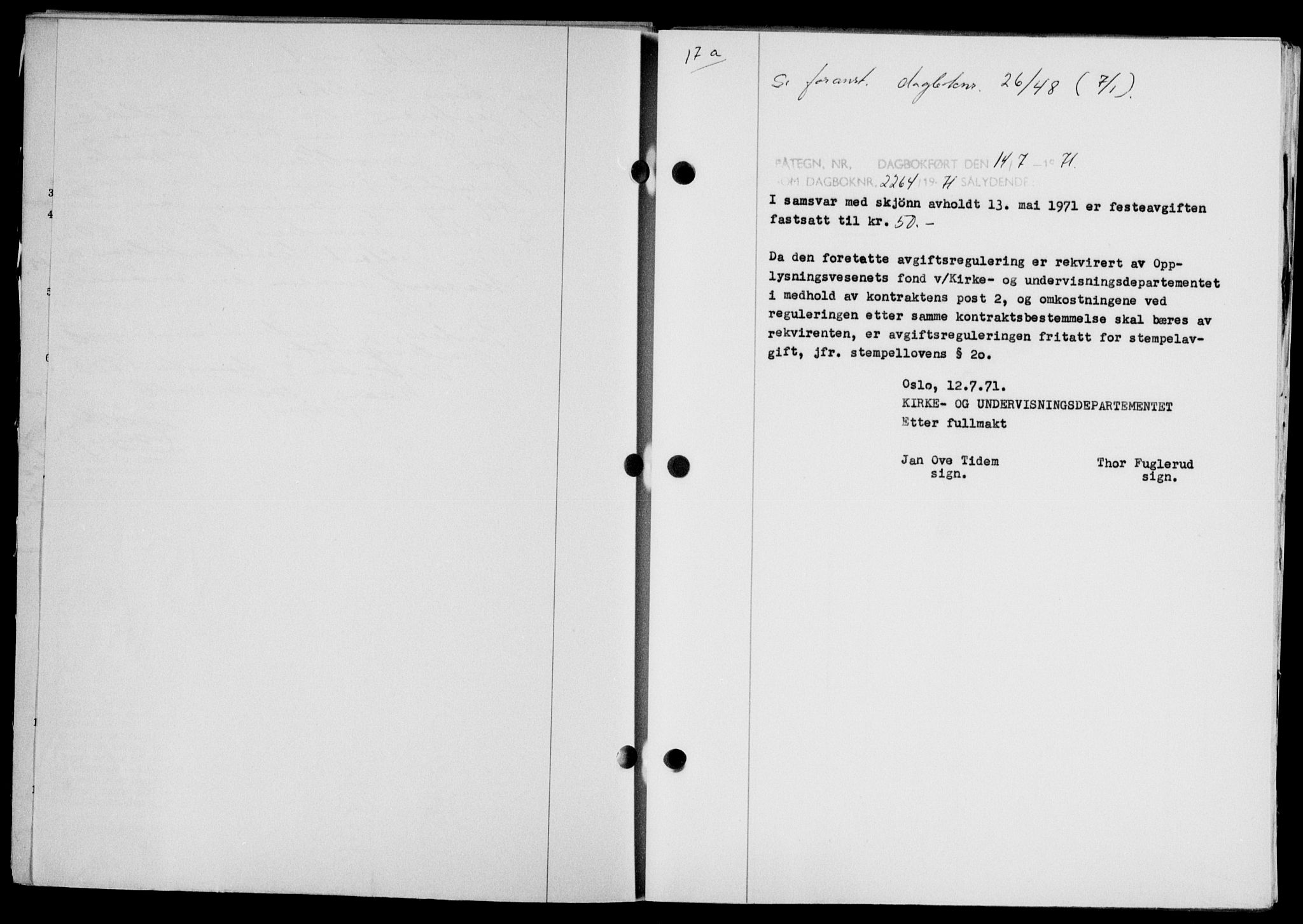 Lofoten sorenskriveri, SAT/A-0017/1/2/2C/L0017a: Pantebok nr. 17a, 1947-1948, Dagboknr: 26/1948