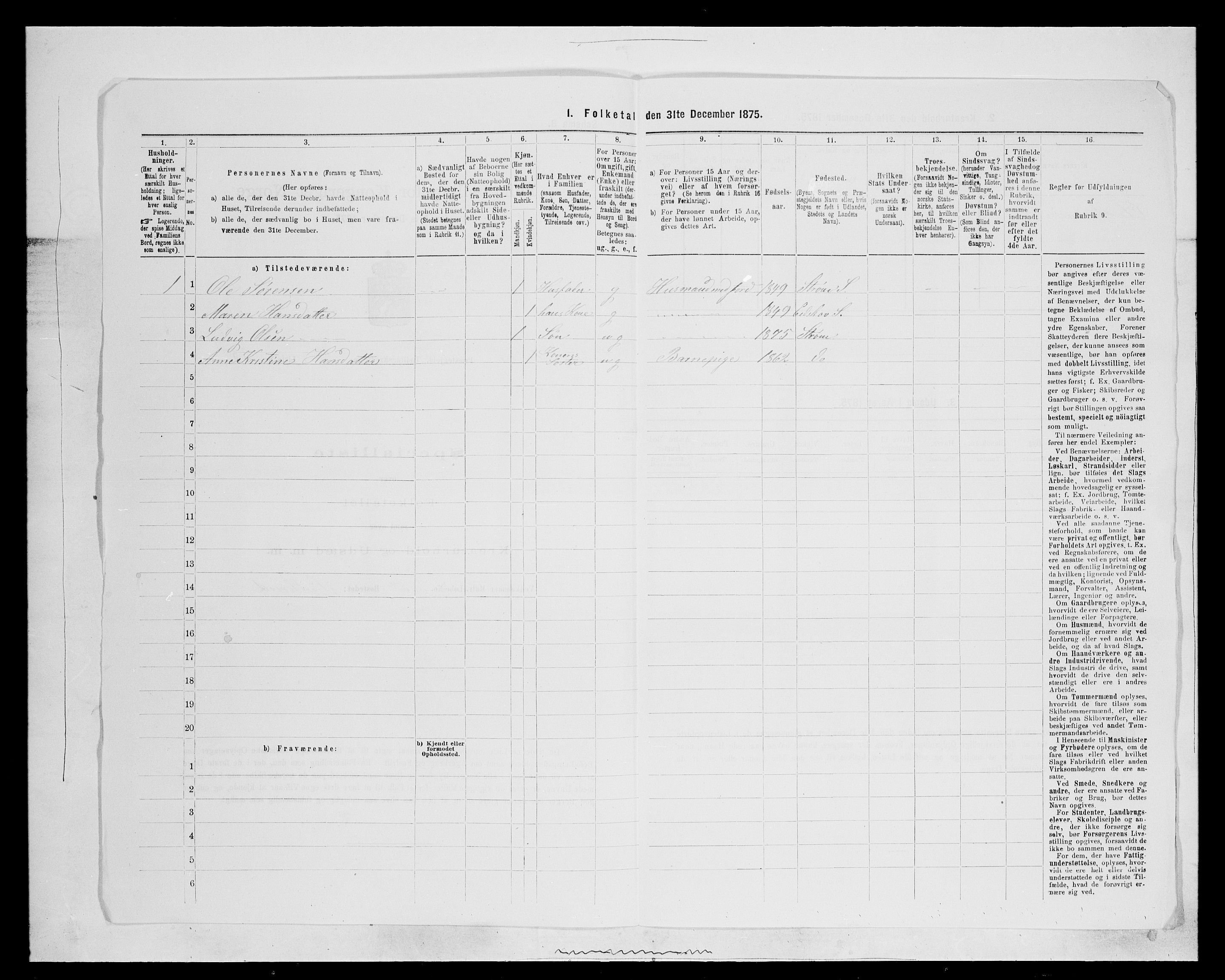 SAH, Folketelling 1875 for 0419P Sør-Odal prestegjeld, 1875, s. 1316