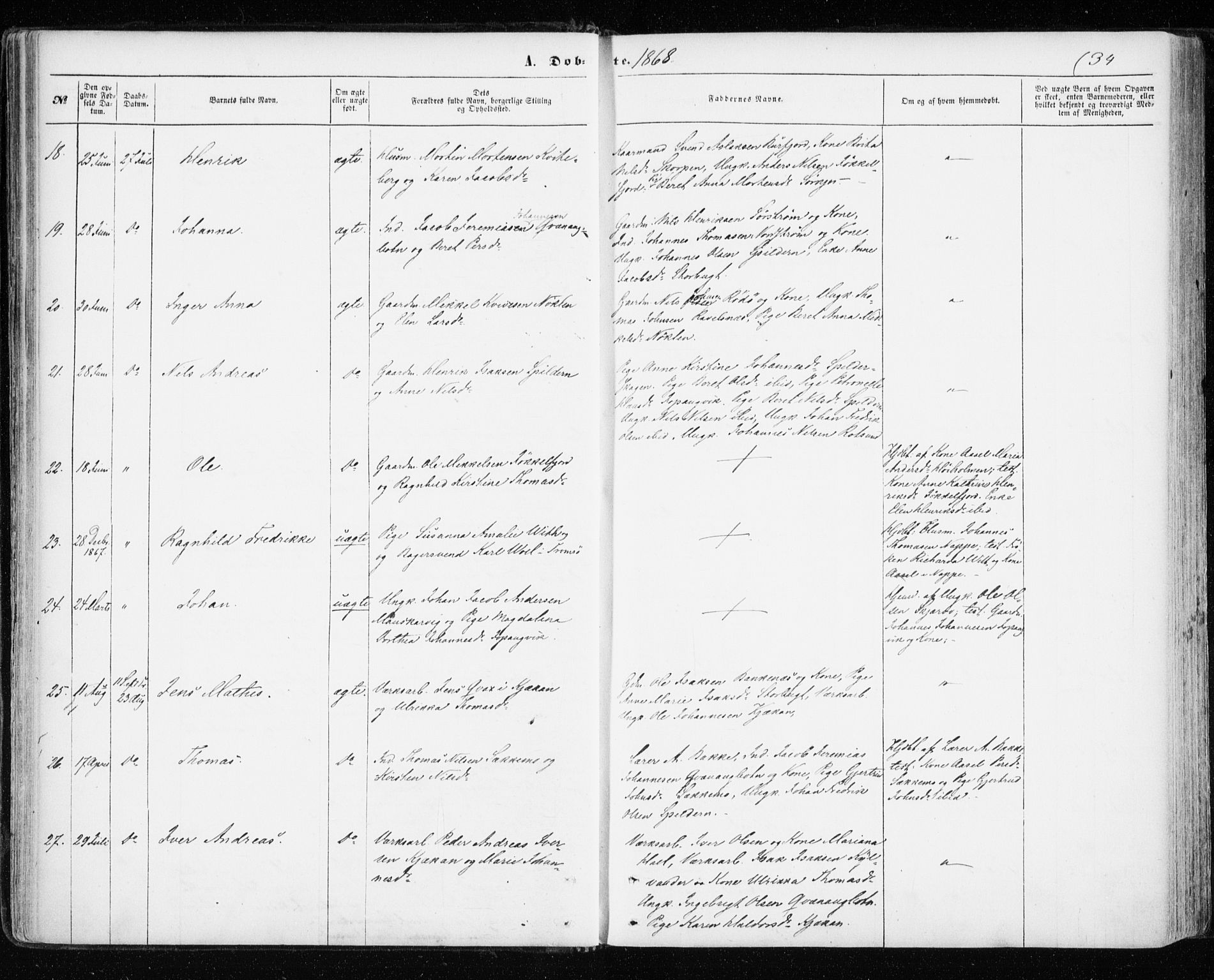 Skjervøy sokneprestkontor, AV/SATØ-S-1300/H/Ha/Haa/L0011kirke: Ministerialbok nr. 11, 1861-1877, s. 34