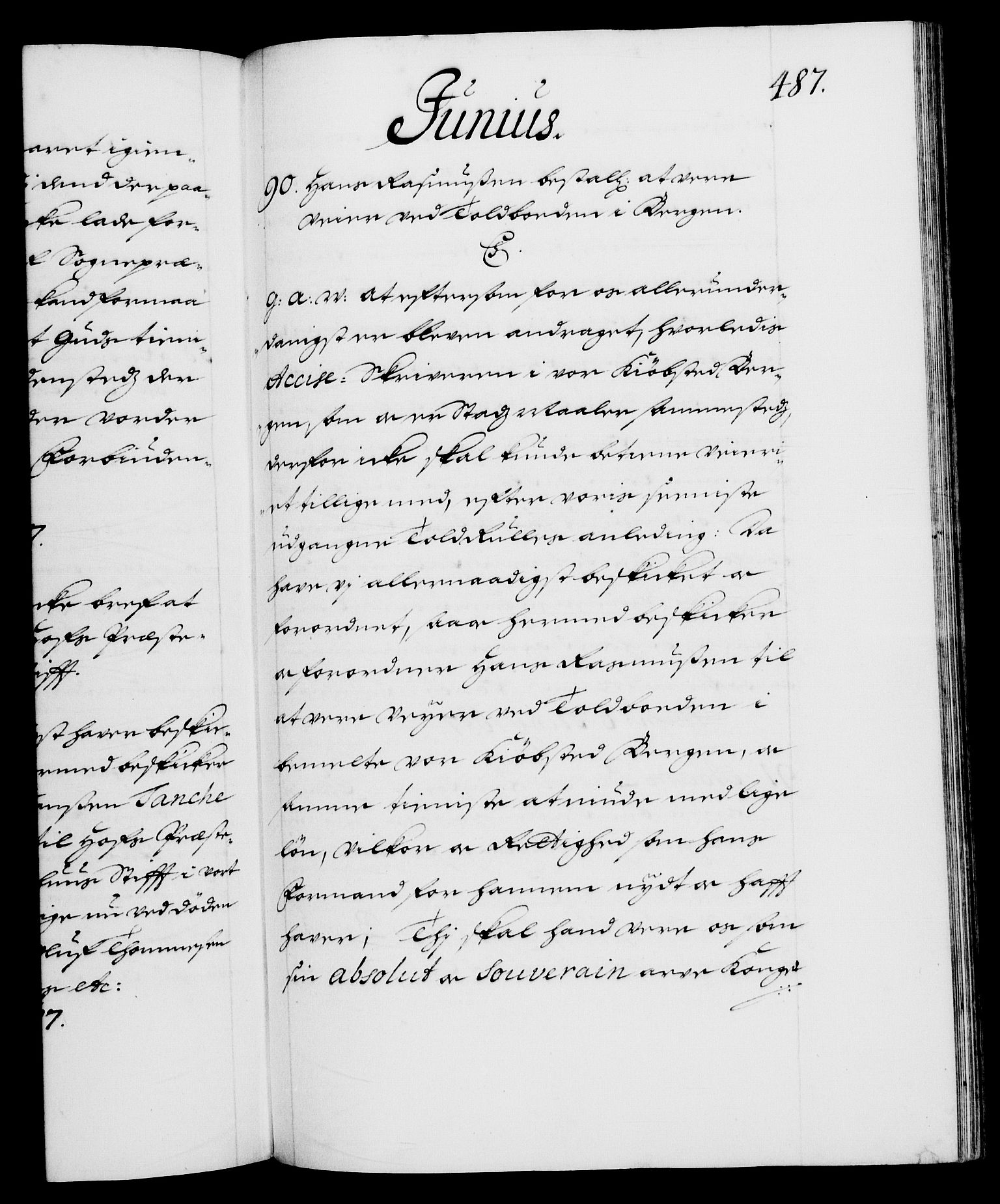Danske Kanselli 1572-1799, RA/EA-3023/F/Fc/Fca/Fcaa/L0014: Norske registre (mikrofilm), 1685-1687, s. 487a