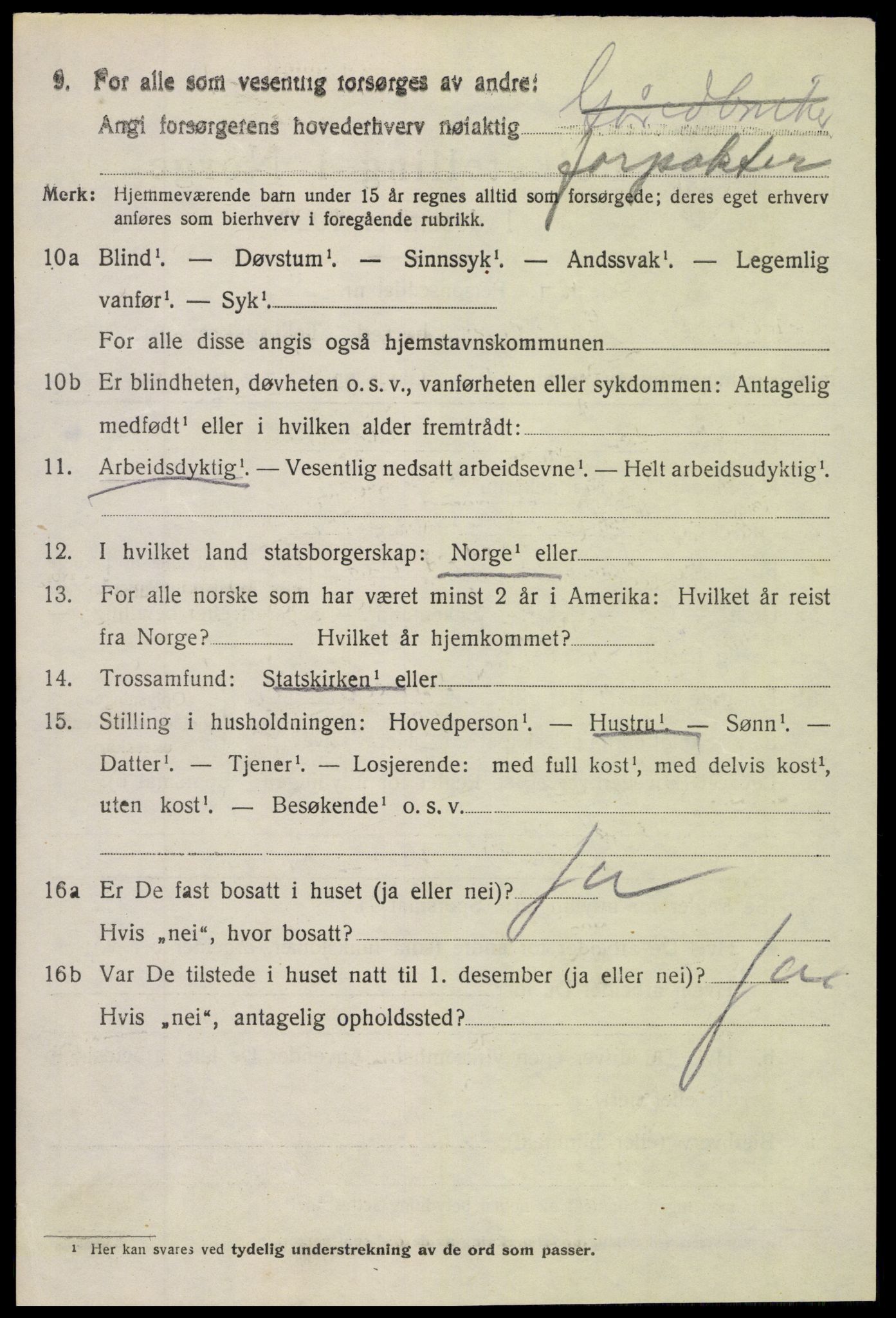 SAH, Folketelling 1920 for 0542 Nord-Aurdal herred, 1920, s. 2003