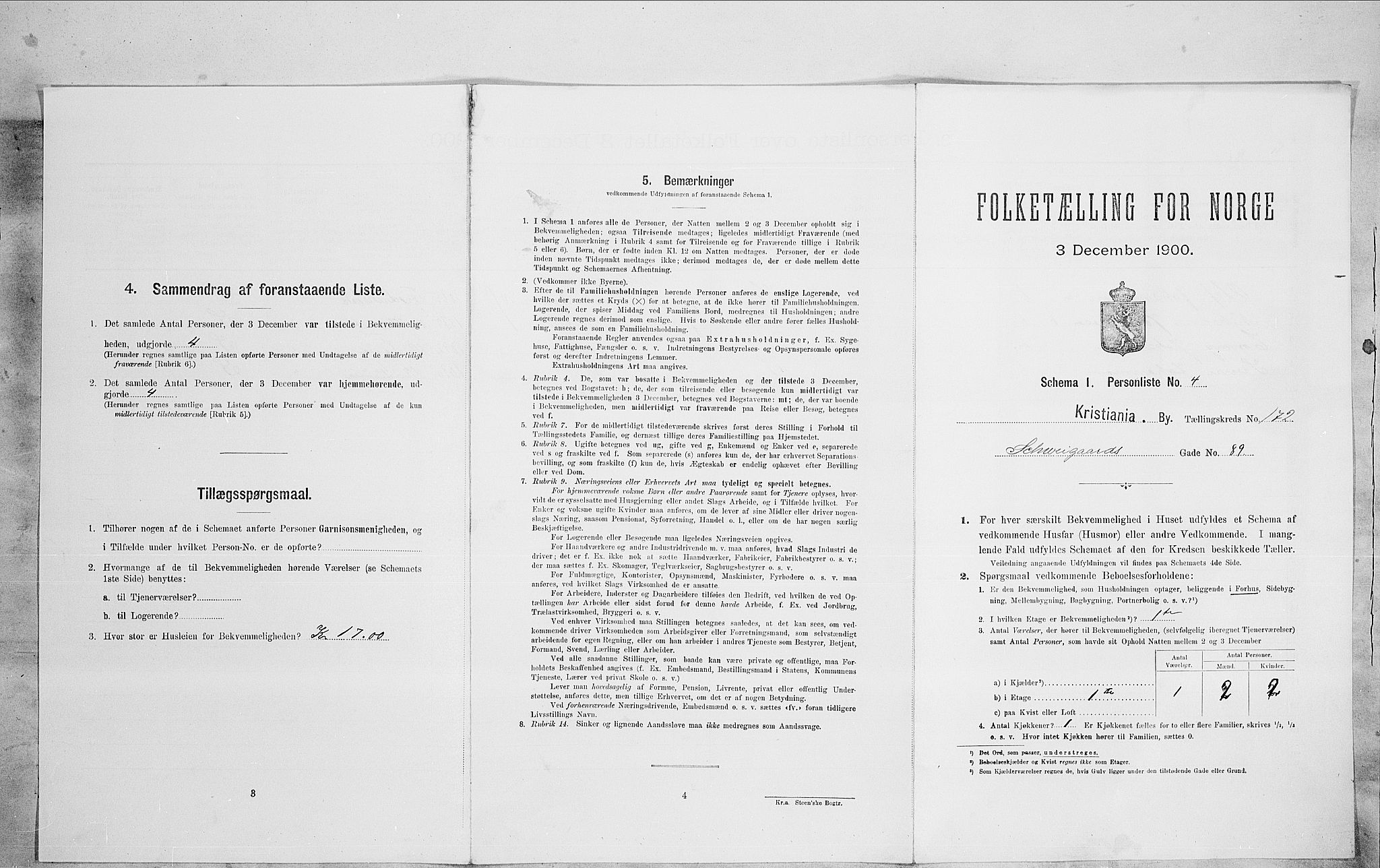 SAO, Folketelling 1900 for 0301 Kristiania kjøpstad, 1900, s. 82111
