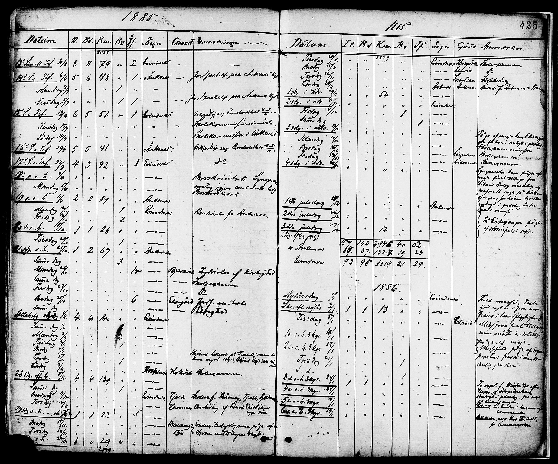 Ministerialprotokoller, klokkerbøker og fødselsregistre - Nordland, AV/SAT-A-1459/863/L0897: Ministerialbok nr. 863A09, 1872-1886, s. 425