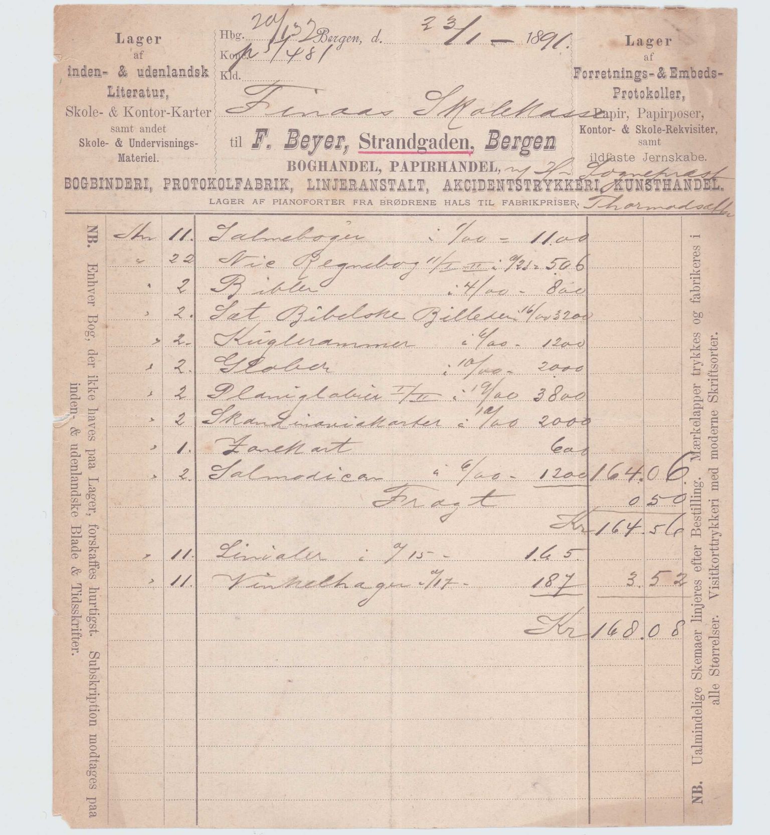 Finnaas kommune. Skulestyret, IKAH/1218a-211/D/Da/L0001/0002: Kronologisk ordna korrespondanse / Kronologisk ordna korrespondanse , 1890-1892, s. 30
