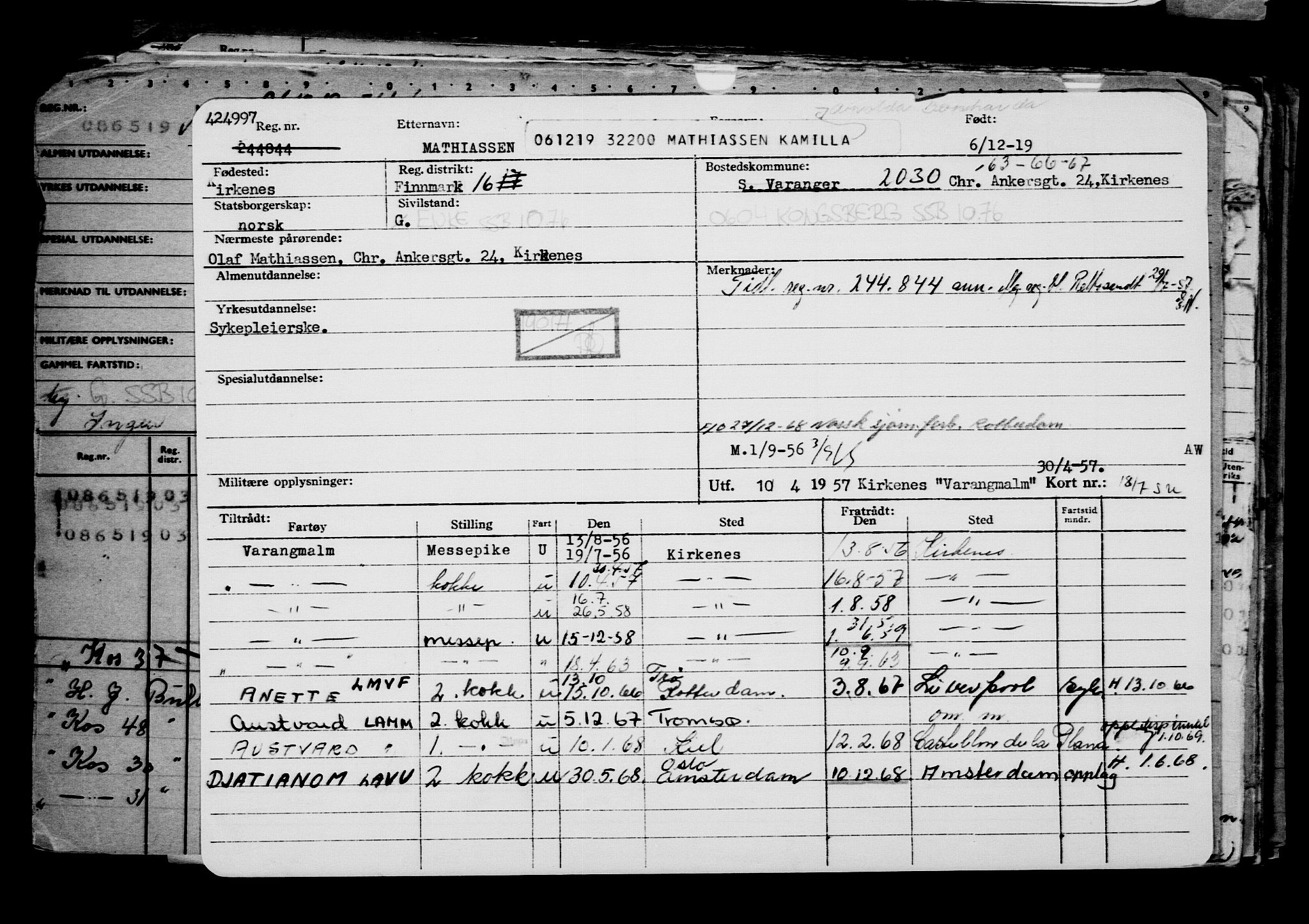 Direktoratet for sjømenn, AV/RA-S-3545/G/Gb/L0174: Hovedkort, 1919, s. 389