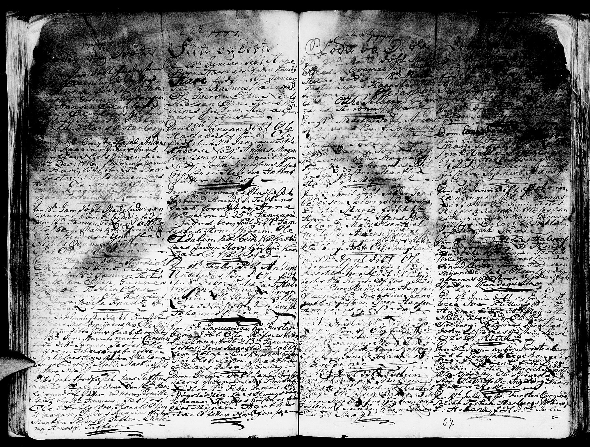 Gaular sokneprestembete, SAB/A-80001/H/Haa: Ministerialbok nr. A 1, 1755-1785, s. 57