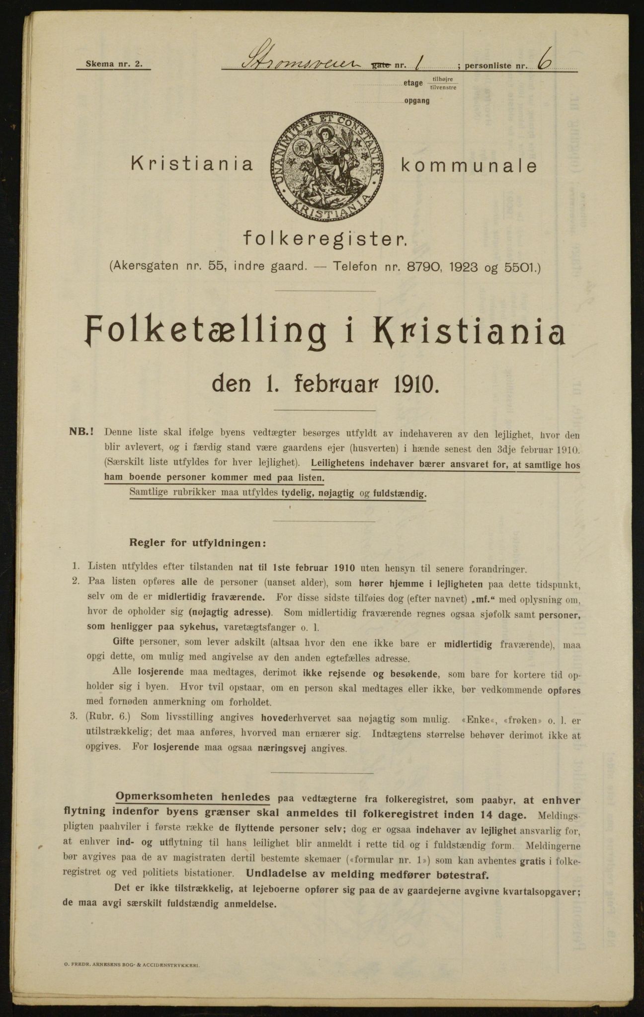 OBA, Kommunal folketelling 1.2.1910 for Kristiania, 1910, s. 98662