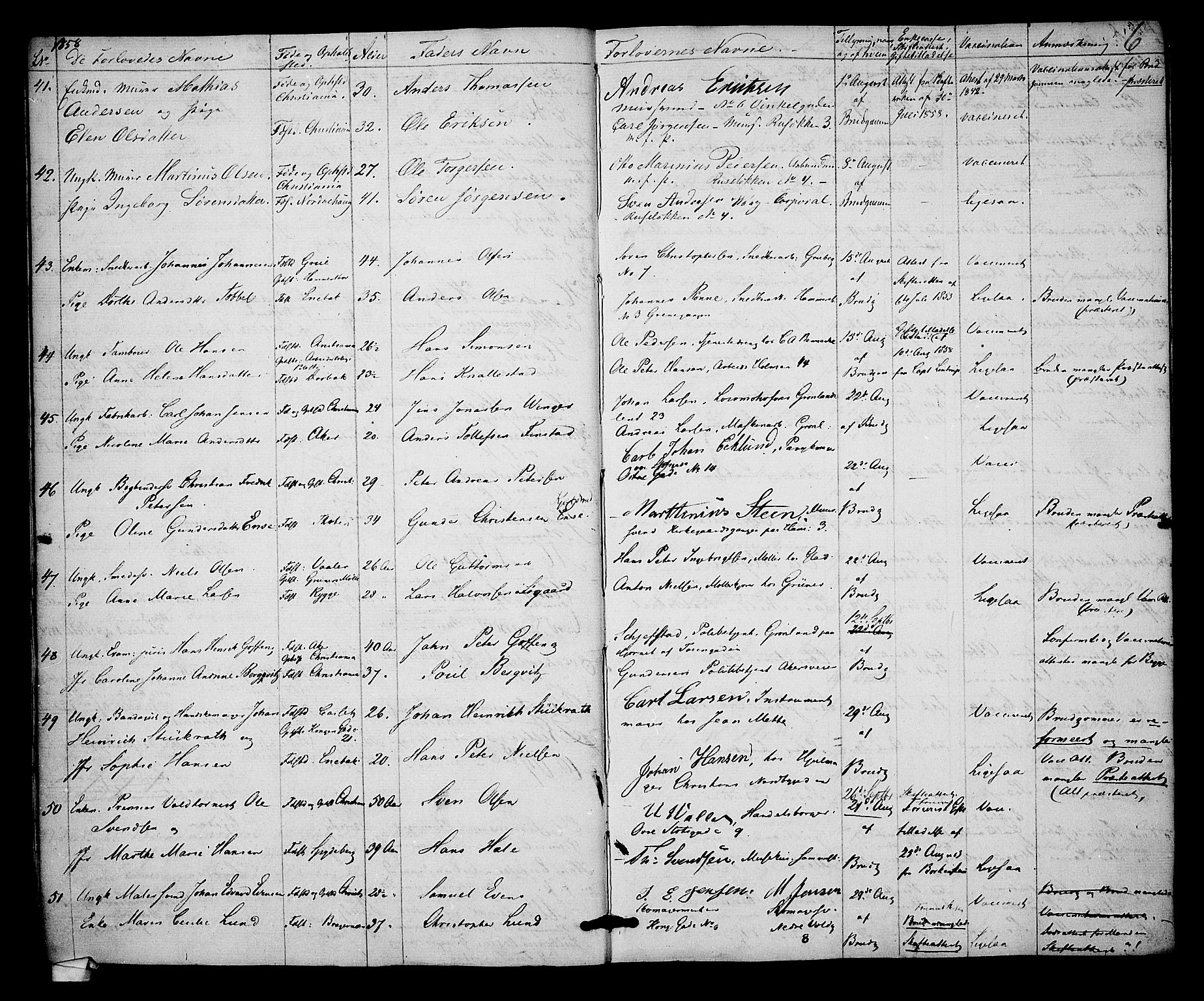 Trefoldighet prestekontor Kirkebøker, AV/SAO-A-10882/H/Ha/L0001: Lysningsprotokoll nr. 1, 1858-1870, s. 6