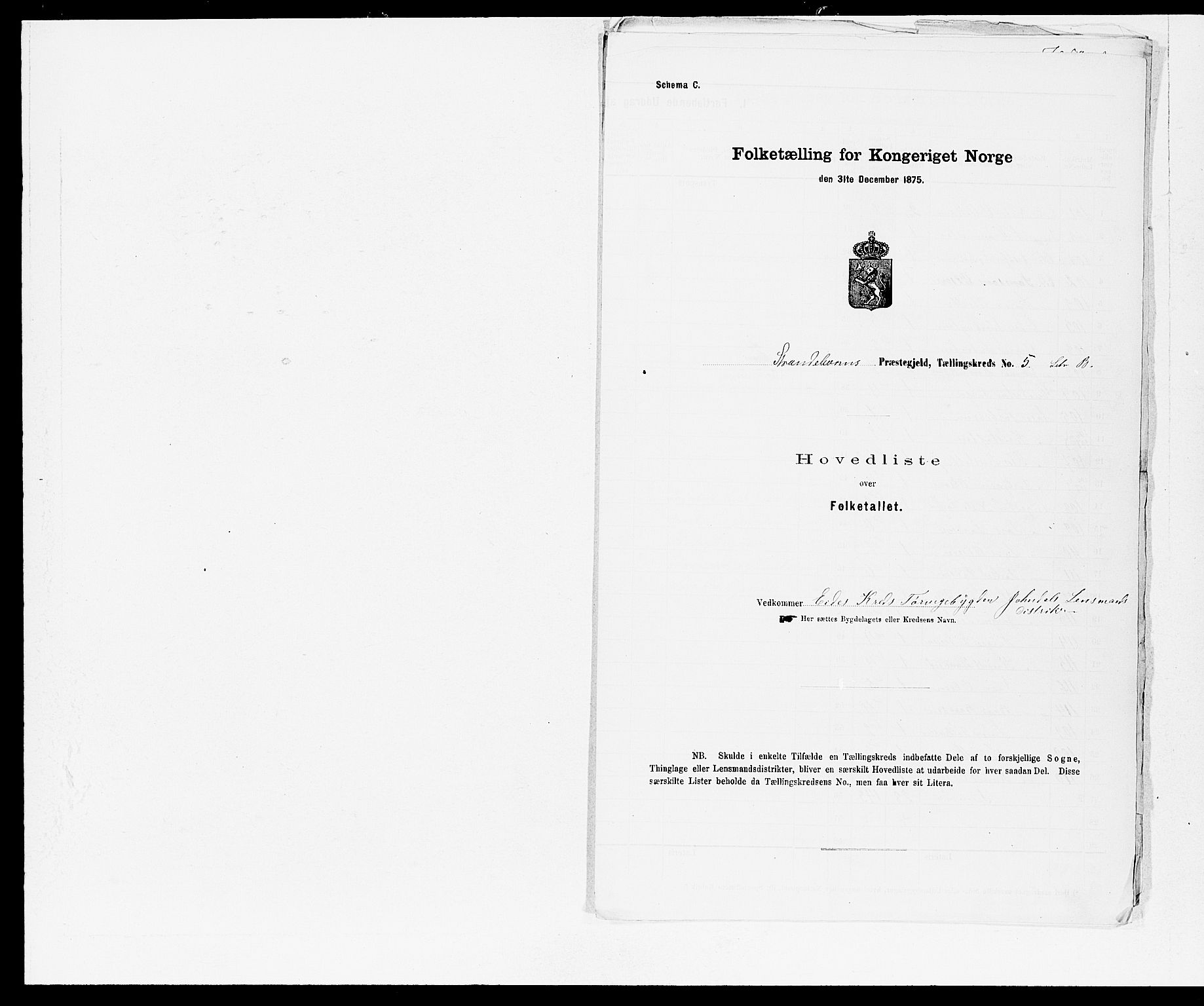 SAB, Folketelling 1875 for 1226P Strandebarm prestegjeld, 1875, s. 16