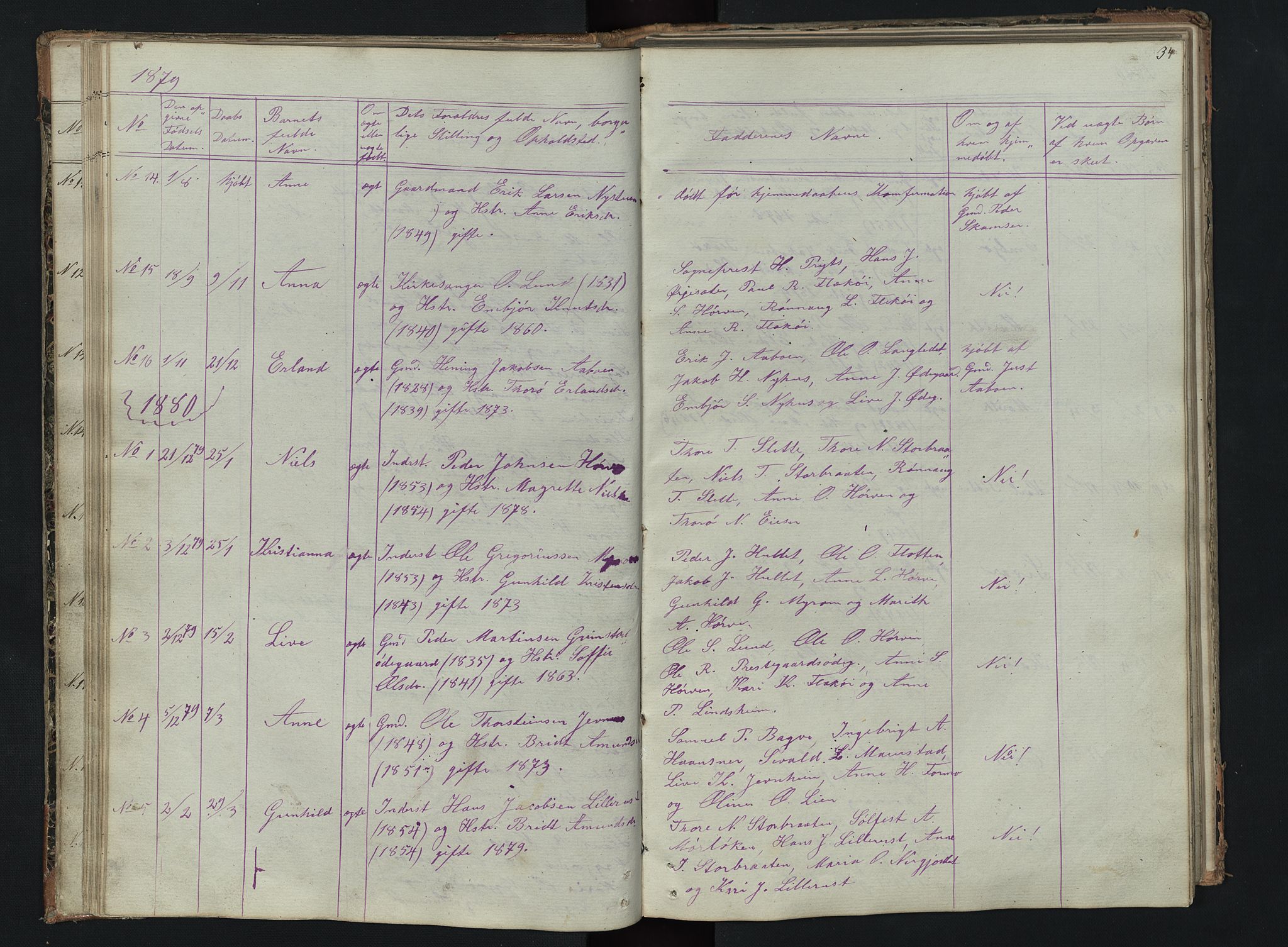 Skjåk prestekontor, AV/SAH-PREST-072/H/Ha/Hab/L0002: Klokkerbok nr. 2, 1867-1894, s. 34