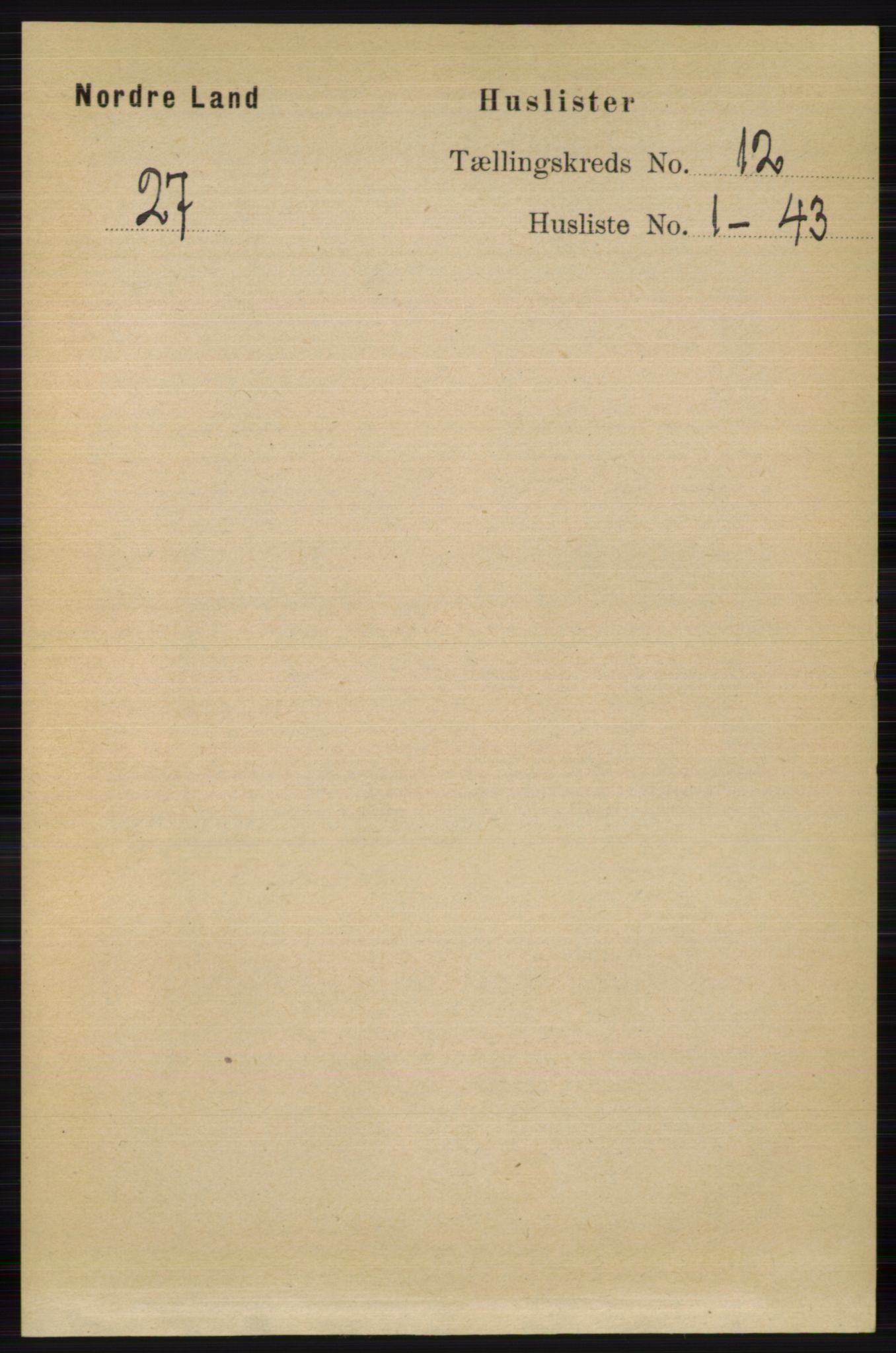 RA, Folketelling 1891 for 0538 Nordre Land herred, 1891, s. 3178