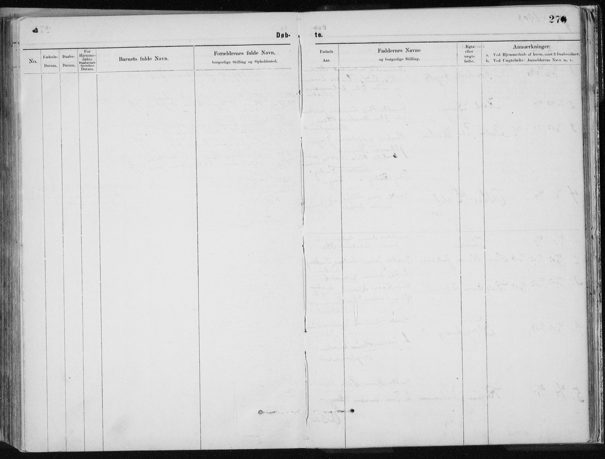 Ministerialprotokoller, klokkerbøker og fødselsregistre - Nordland, SAT/A-1459/843/L0636: Klokkerbok nr. 843C05, 1884-1909, s. 276