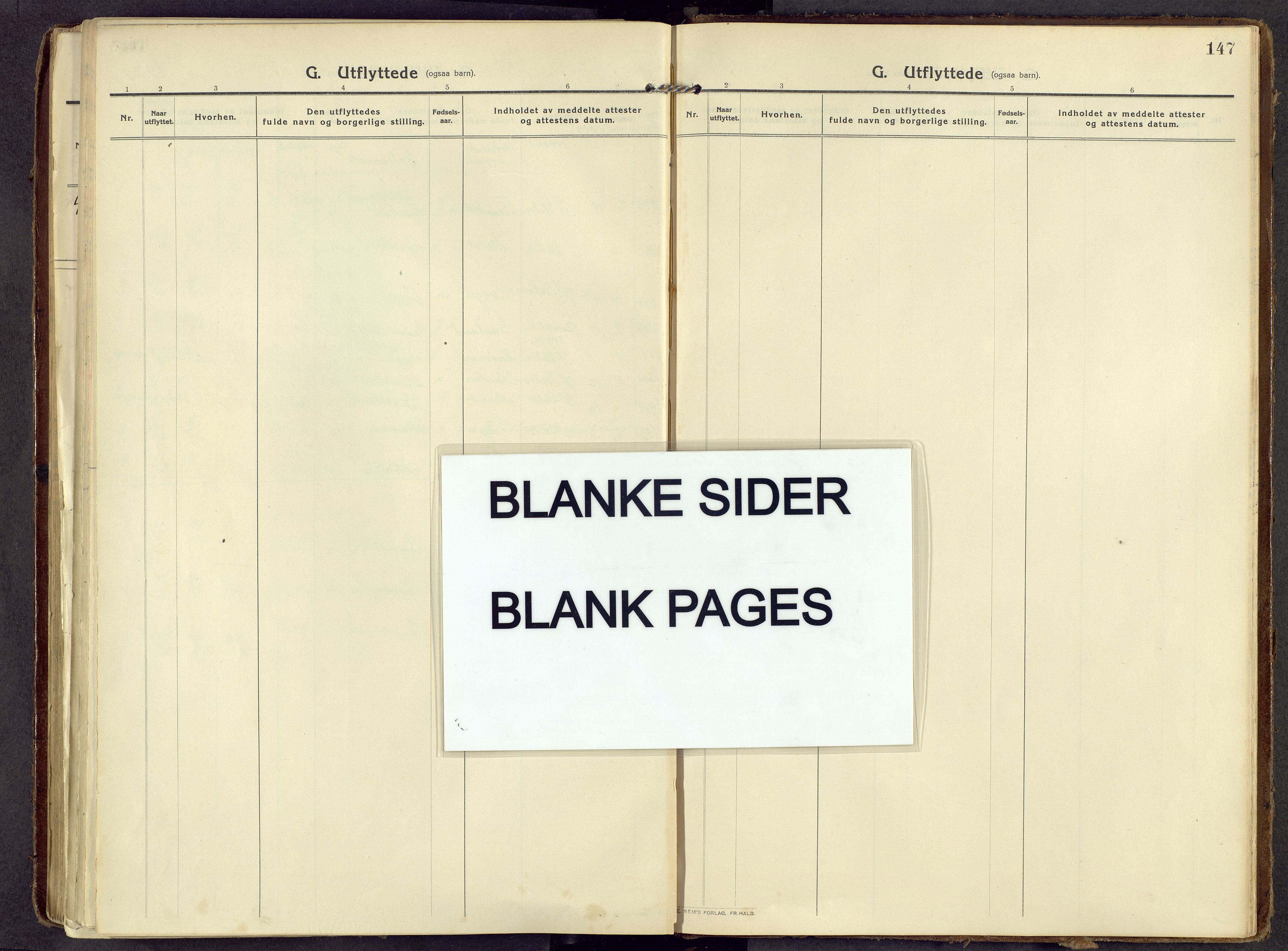 Øystre Slidre prestekontor, AV/SAH-PREST-138/H/Ha/Haa/L0006: Ministerialbok nr. 6, 1911-1931, s. 147