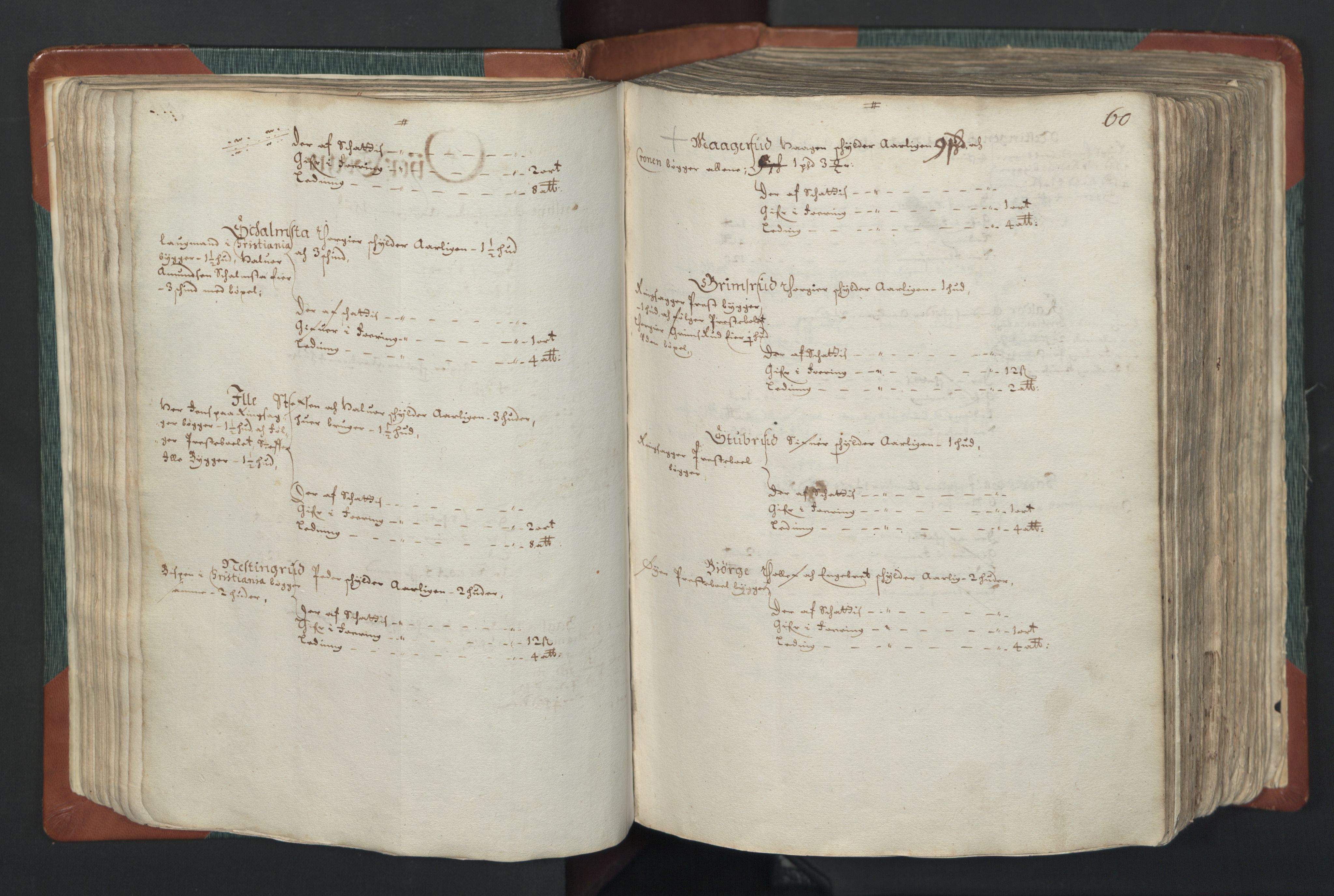 Rentekammeret inntil 1814, Realistisk ordnet avdeling, AV/RA-EA-4070/L/L0008: Oppland lagdømme. Alminnelig jordebok med skatteligning for Gudbrandsdalen og Hedemarken., 1661, s. 59b-60a