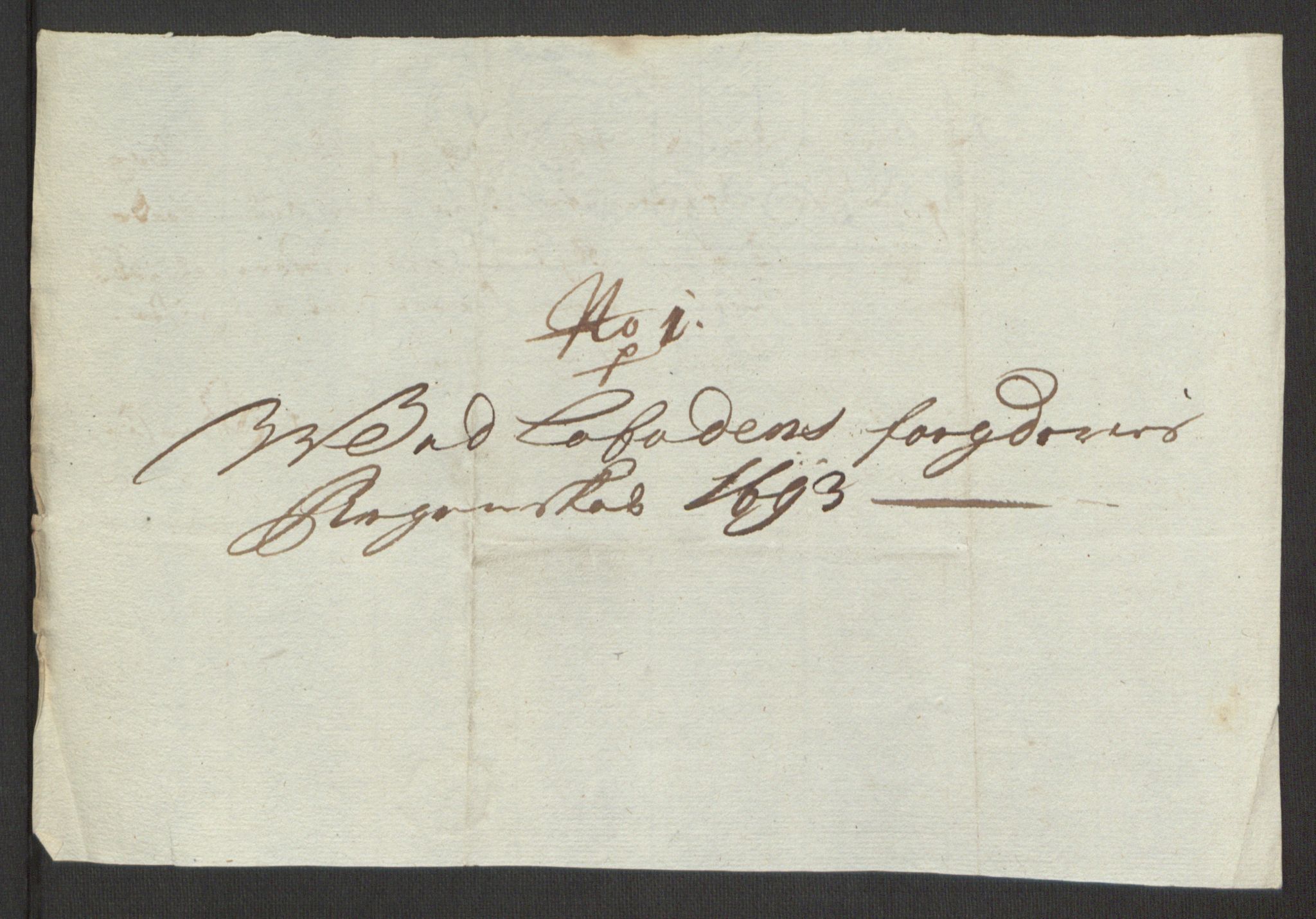 Rentekammeret inntil 1814, Reviderte regnskaper, Fogderegnskap, AV/RA-EA-4092/R67/L4675: Fogderegnskap Vesterålen, Andenes og Lofoten, 1691-1693, s. 291