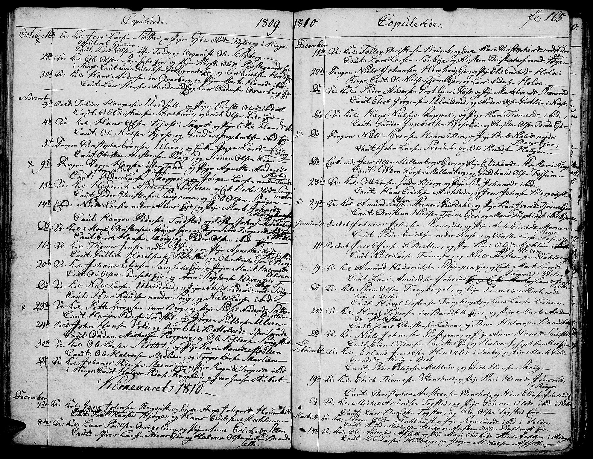 Ringsaker prestekontor, AV/SAH-PREST-014/K/Ka/L0004: Ministerialbok nr. 4, 1799-1814, s. 165