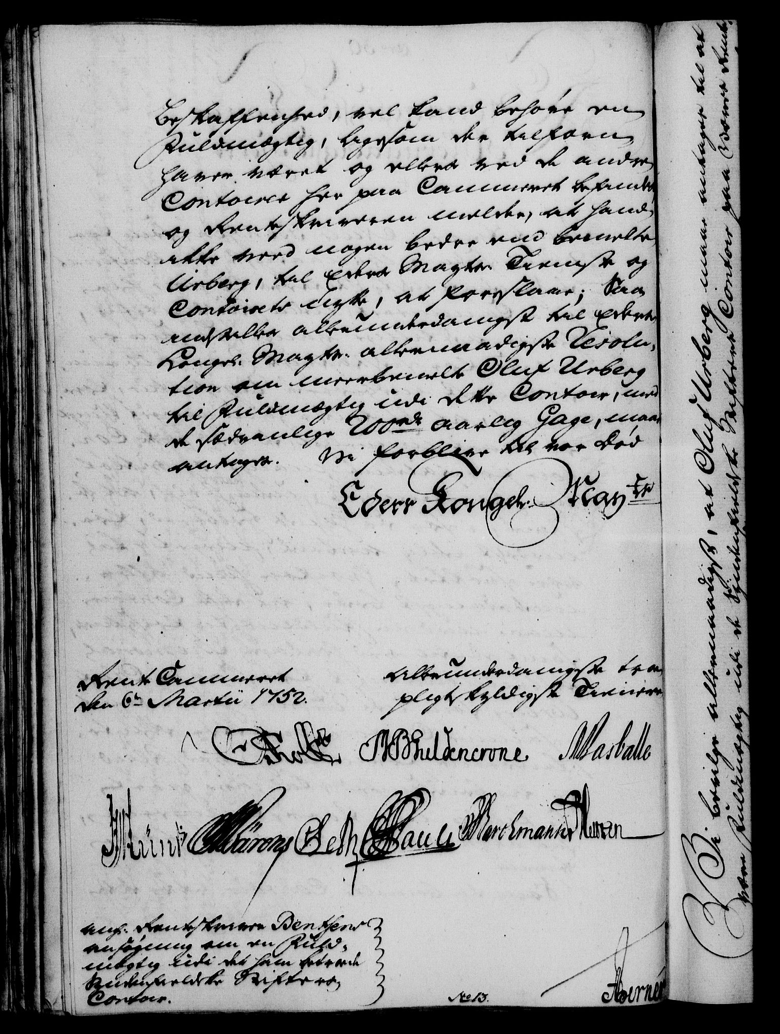 Rentekammeret, Kammerkanselliet, RA/EA-3111/G/Gf/Gfa/L0034: Norsk relasjons- og resolusjonsprotokoll (merket RK 52.34), 1752, s. 151