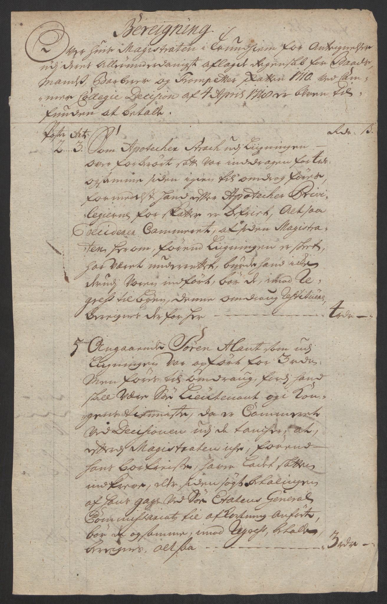 Rentekammeret inntil 1814, Reviderte regnskaper, Byregnskaper, RA/EA-4066/R/Rs/L0507: [S3] Kontribusjonsregnskap, 1699-1711, s. 424