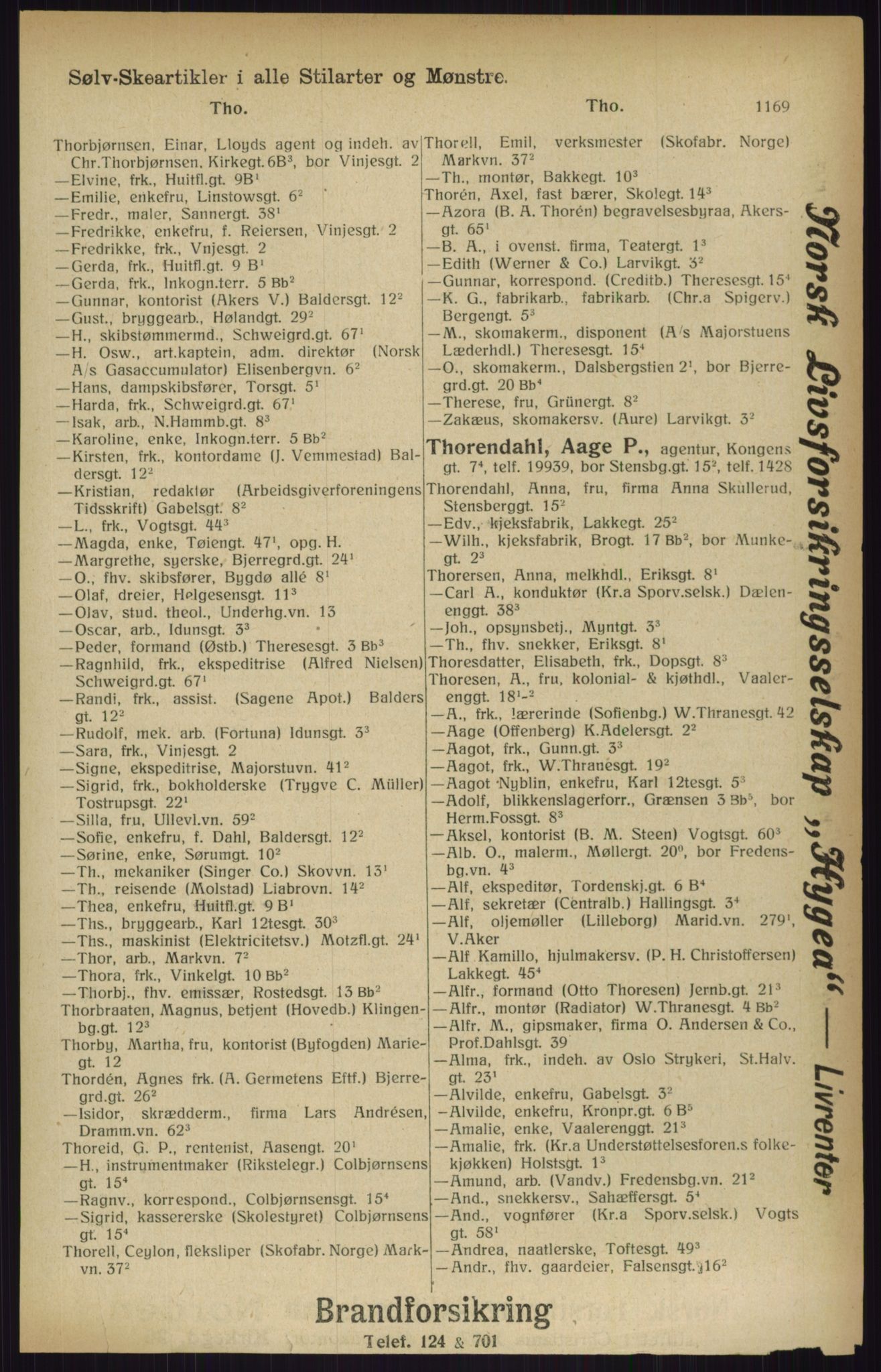 Kristiania/Oslo adressebok, PUBL/-, 1916, s. 1169
