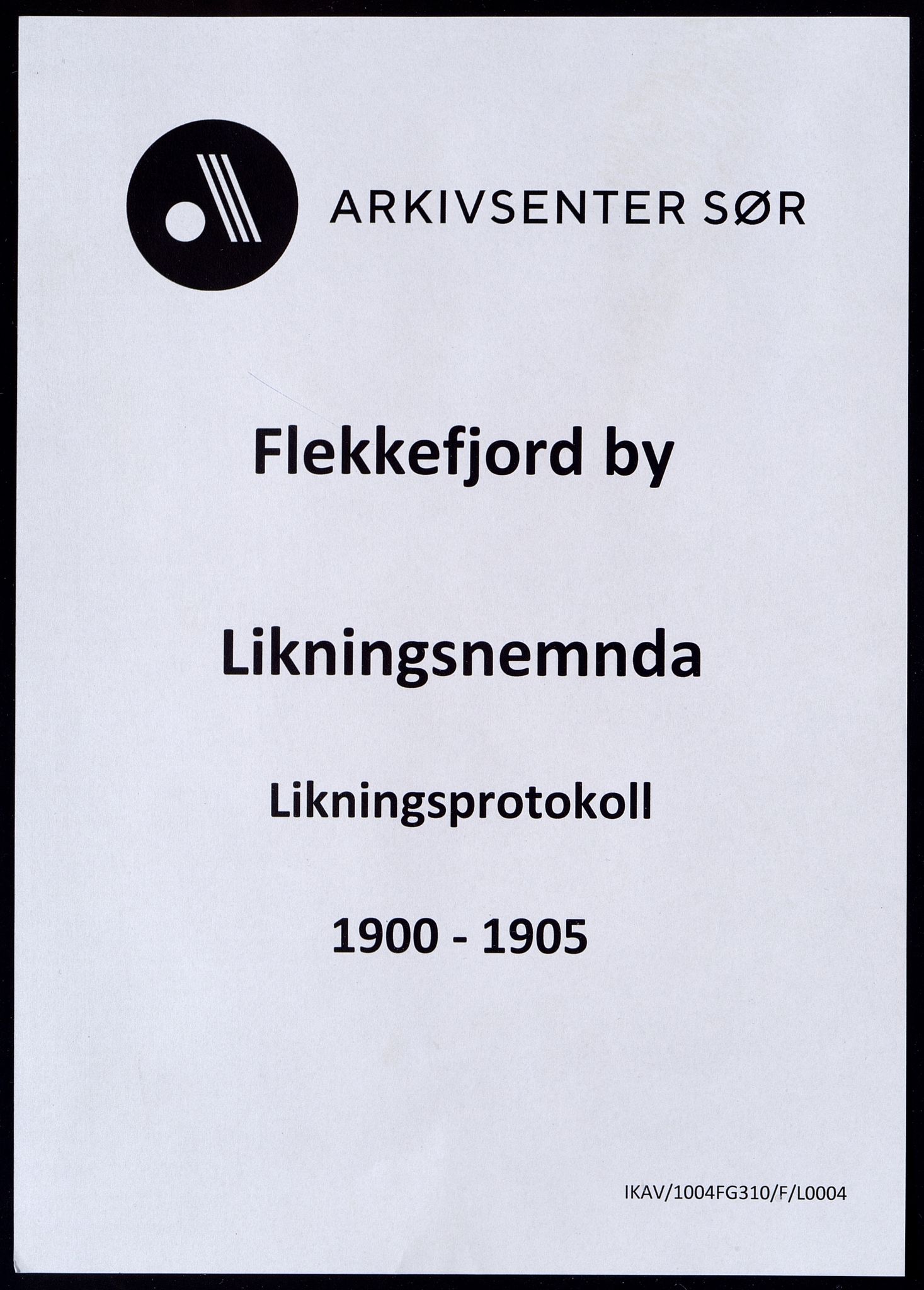 Flekkefjord By - Likningsnemnda, IKAV/1004FG310/F/L0004: Likningsprotokoll, 1900-1905