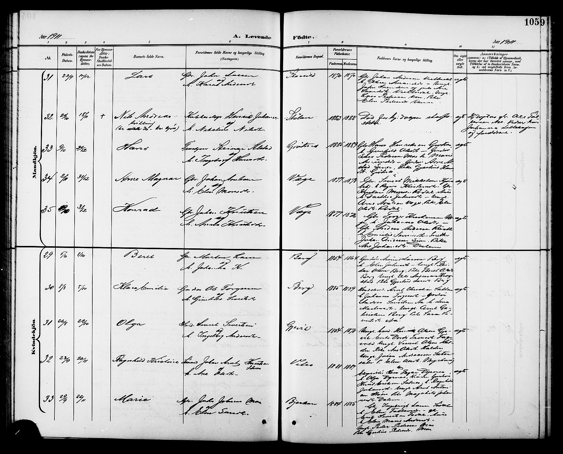 Ministerialprotokoller, klokkerbøker og fødselsregistre - Sør-Trøndelag, SAT/A-1456/630/L0505: Klokkerbok nr. 630C03, 1899-1914, s. 105