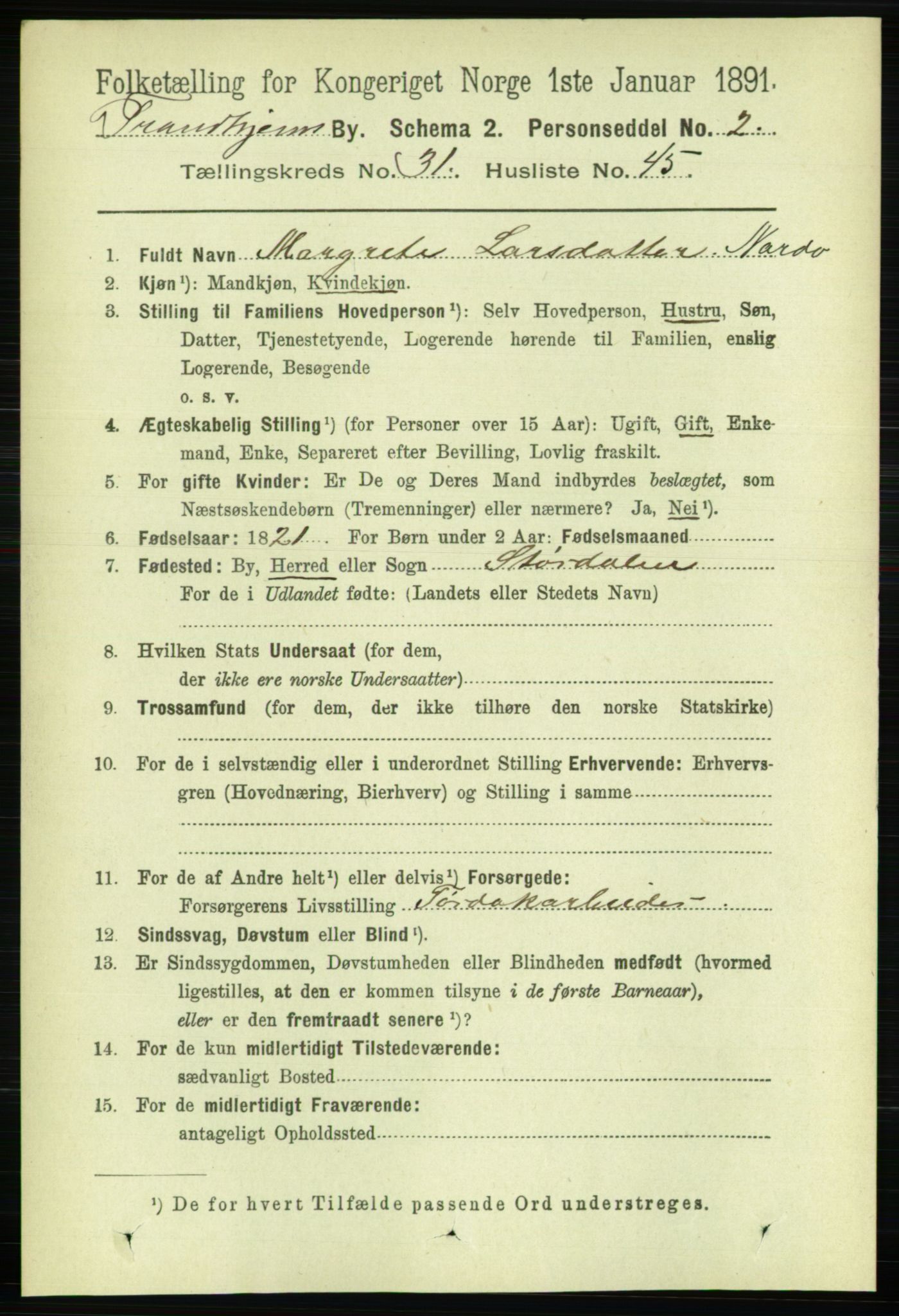 RA, Folketelling 1891 for 1601 Trondheim kjøpstad, 1891, s. 23778