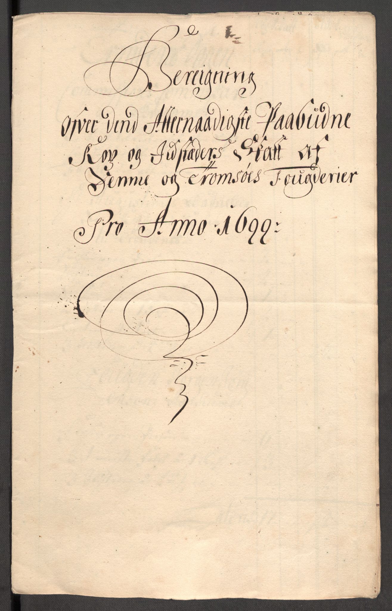 Rentekammeret inntil 1814, Reviderte regnskaper, Fogderegnskap, AV/RA-EA-4092/R68/L4754: Fogderegnskap Senja og Troms, 1697-1699, s. 376