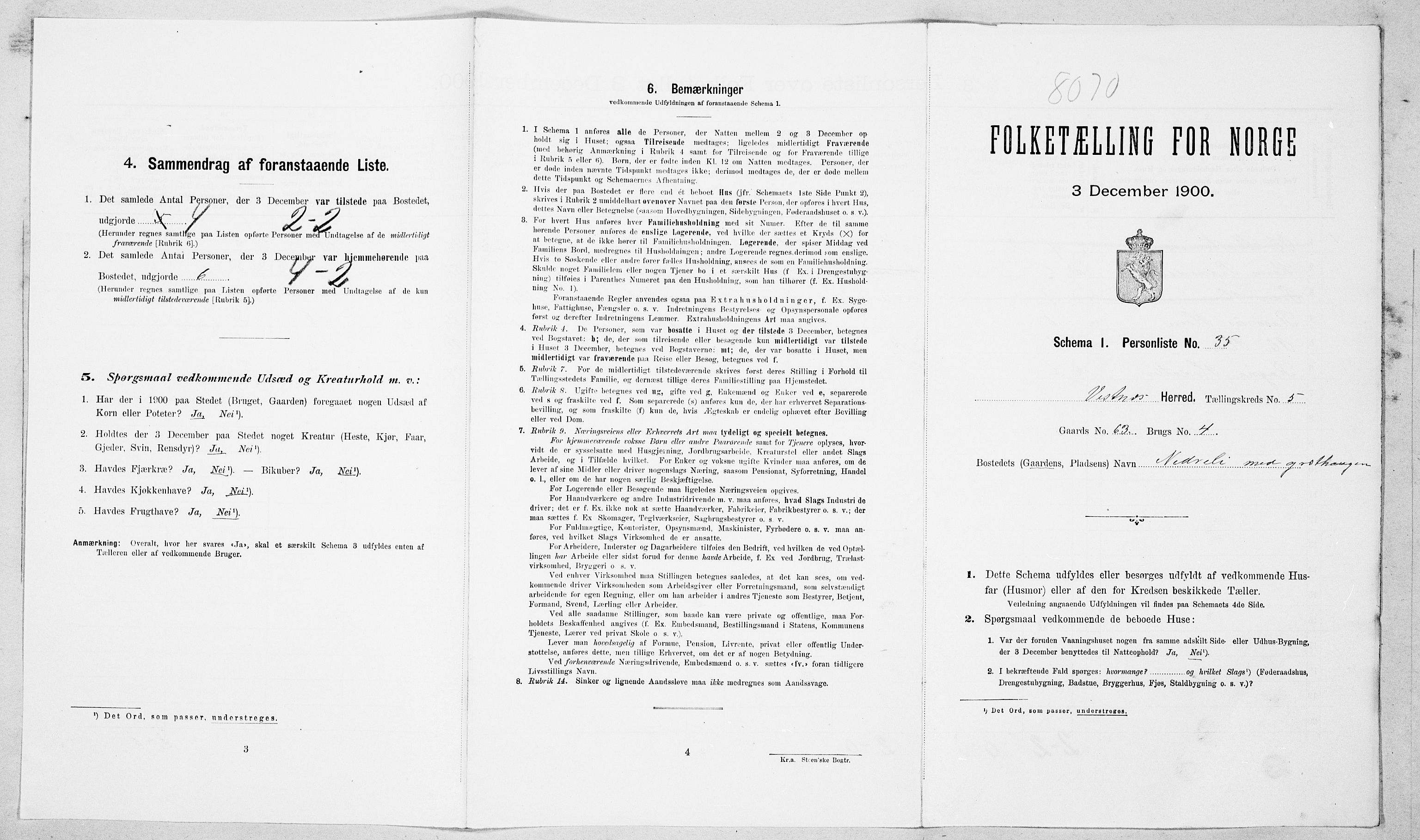 SAT, Folketelling 1900 for 1535 Vestnes herred, 1900, s. 573