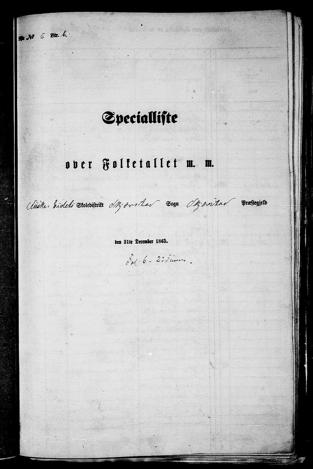 RA, Folketelling 1865 for 1842P Skjerstad prestegjeld, 1865, s. 101
