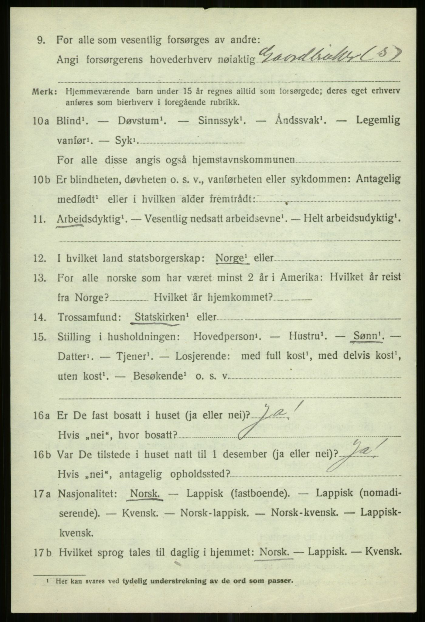 SATØ, Folketelling 1920 for 1935 Helgøy herred, 1920, s. 2040
