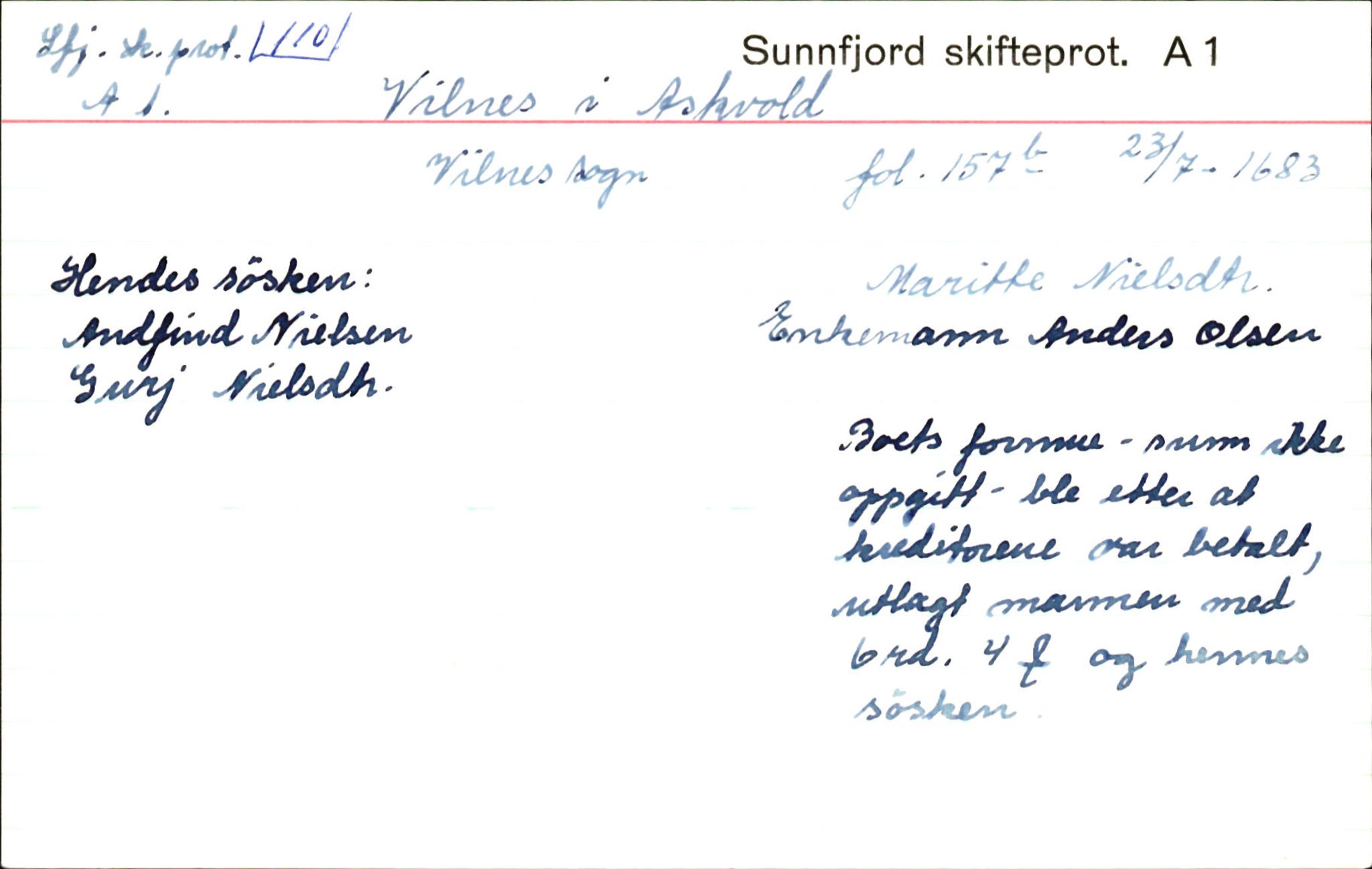 Skiftekort ved Statsarkivet i Bergen, SAB/SKIFTEKORT/003/L0001: Skifteprotokoll nr. 1, 1677-1687, s. 143