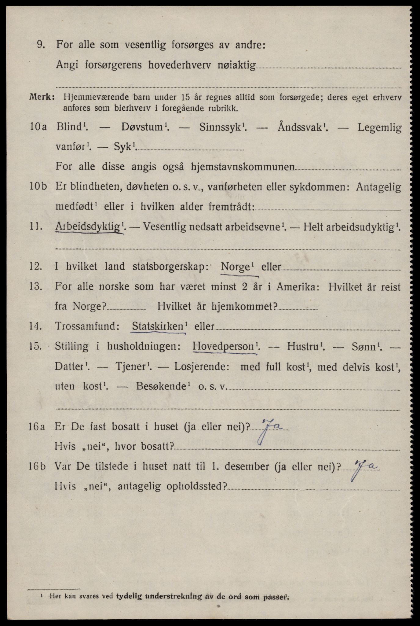 SAST, Folketelling 1920 for 1123 Høyland herred, 1920, s. 3015