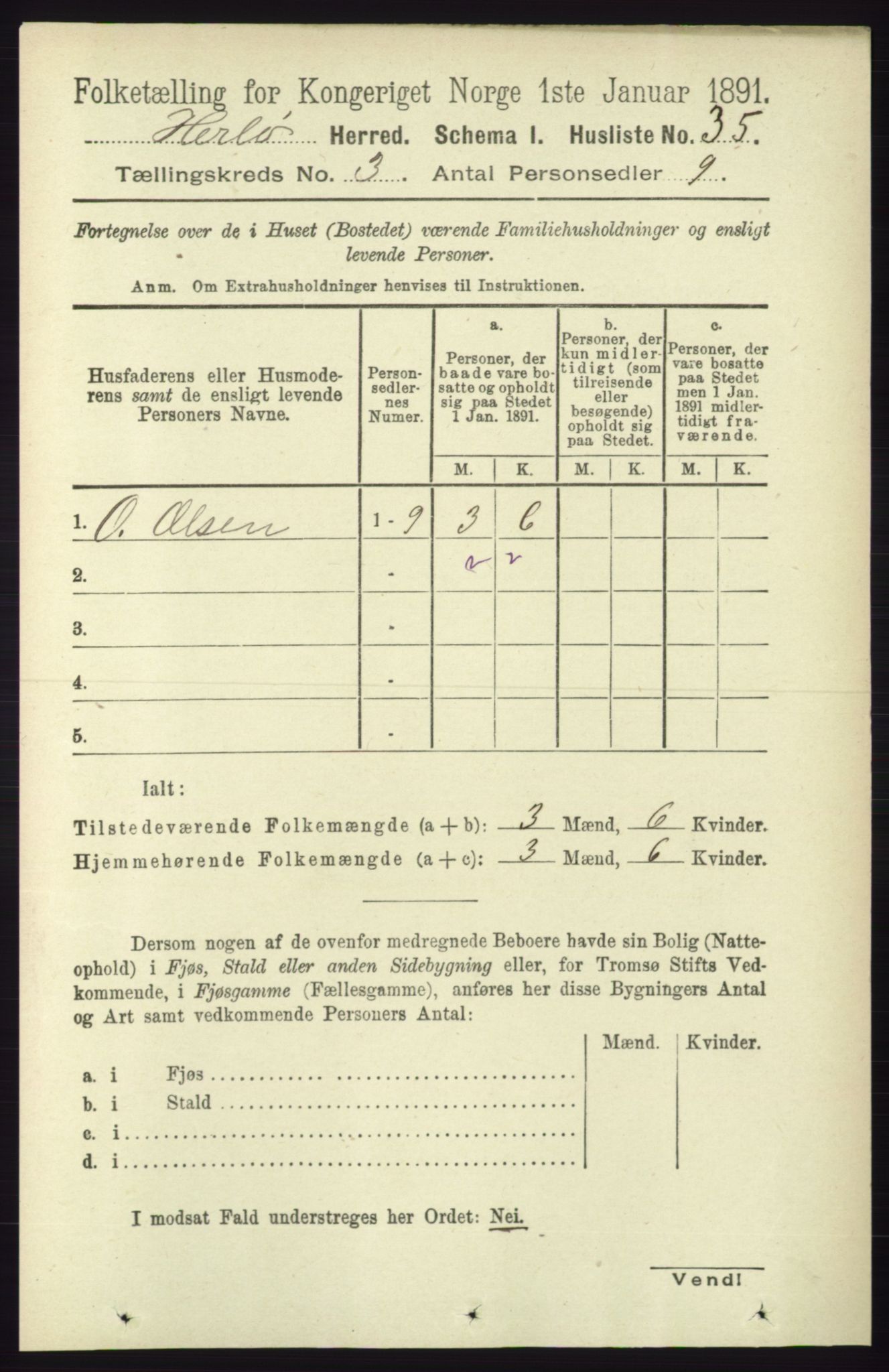 RA, Folketelling 1891 for 1258 Herdla herred, 1891, s. 1053