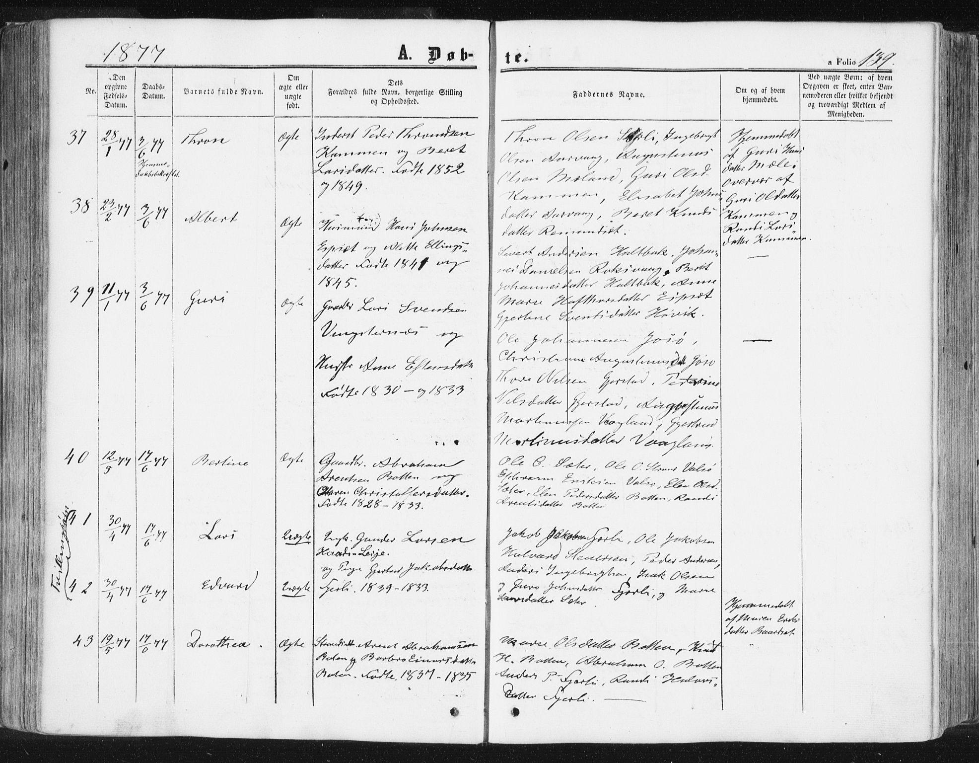 Ministerialprotokoller, klokkerbøker og fødselsregistre - Møre og Romsdal, AV/SAT-A-1454/578/L0905: Ministerialbok nr. 578A04, 1859-1877, s. 139