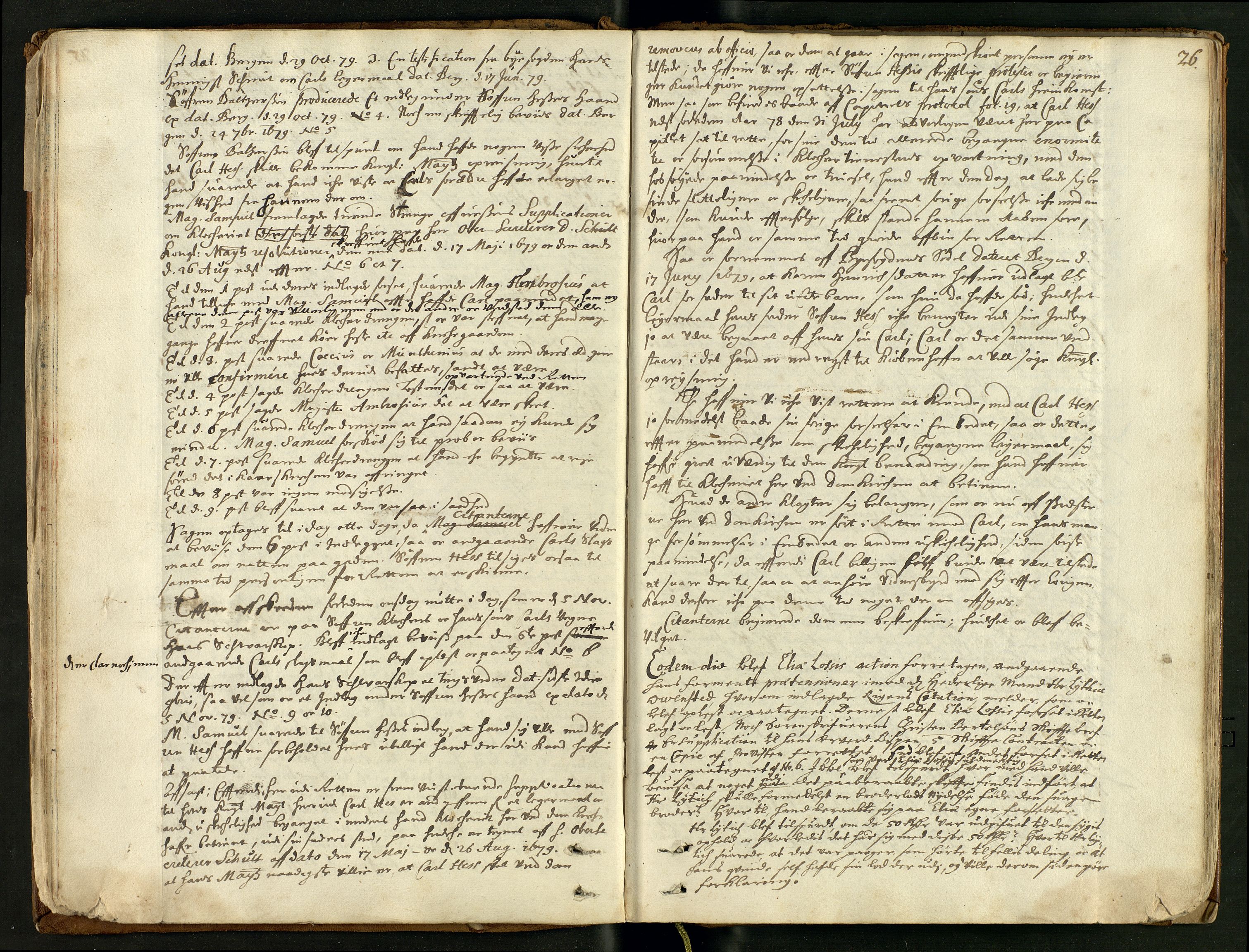 Bergen domkapittel, SAB/A-100028/A/L0005: Forhandlingsprotokoller. Domkapitlet, 1675-1685