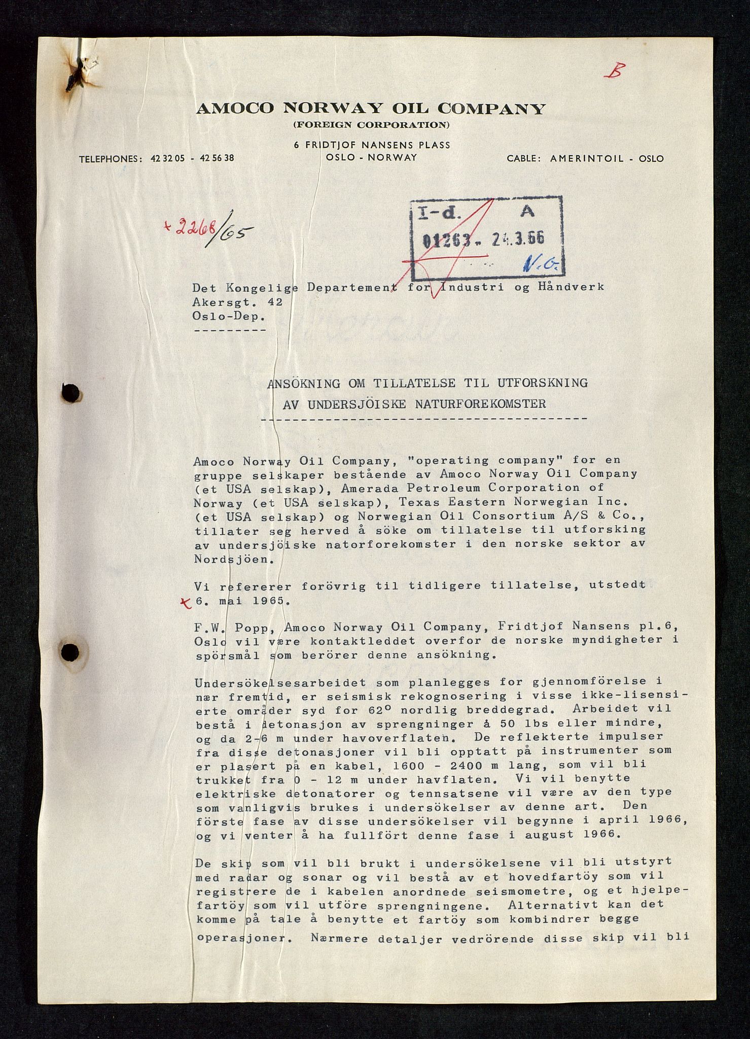 Industridepartementet, Oljekontoret, AV/SAST-A-101348/Da/L0003: Arkivnøkkel 711 Undersøkelser og utforskning, 1963-1971, s. 461