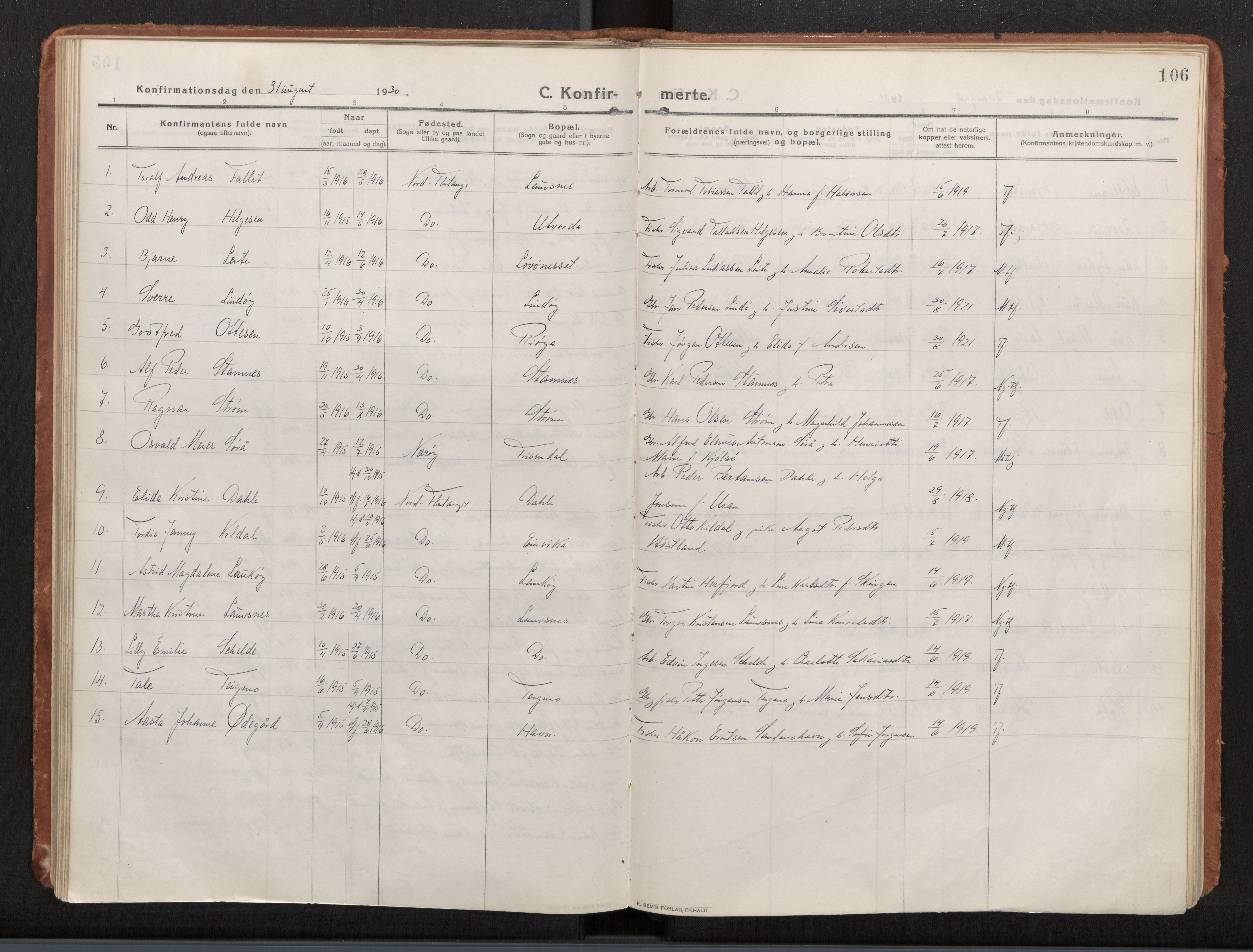 Ministerialprotokoller, klokkerbøker og fødselsregistre - Nord-Trøndelag, AV/SAT-A-1458/772/L0604: Ministerialbok nr. 772A02, 1913-1937, s. 106