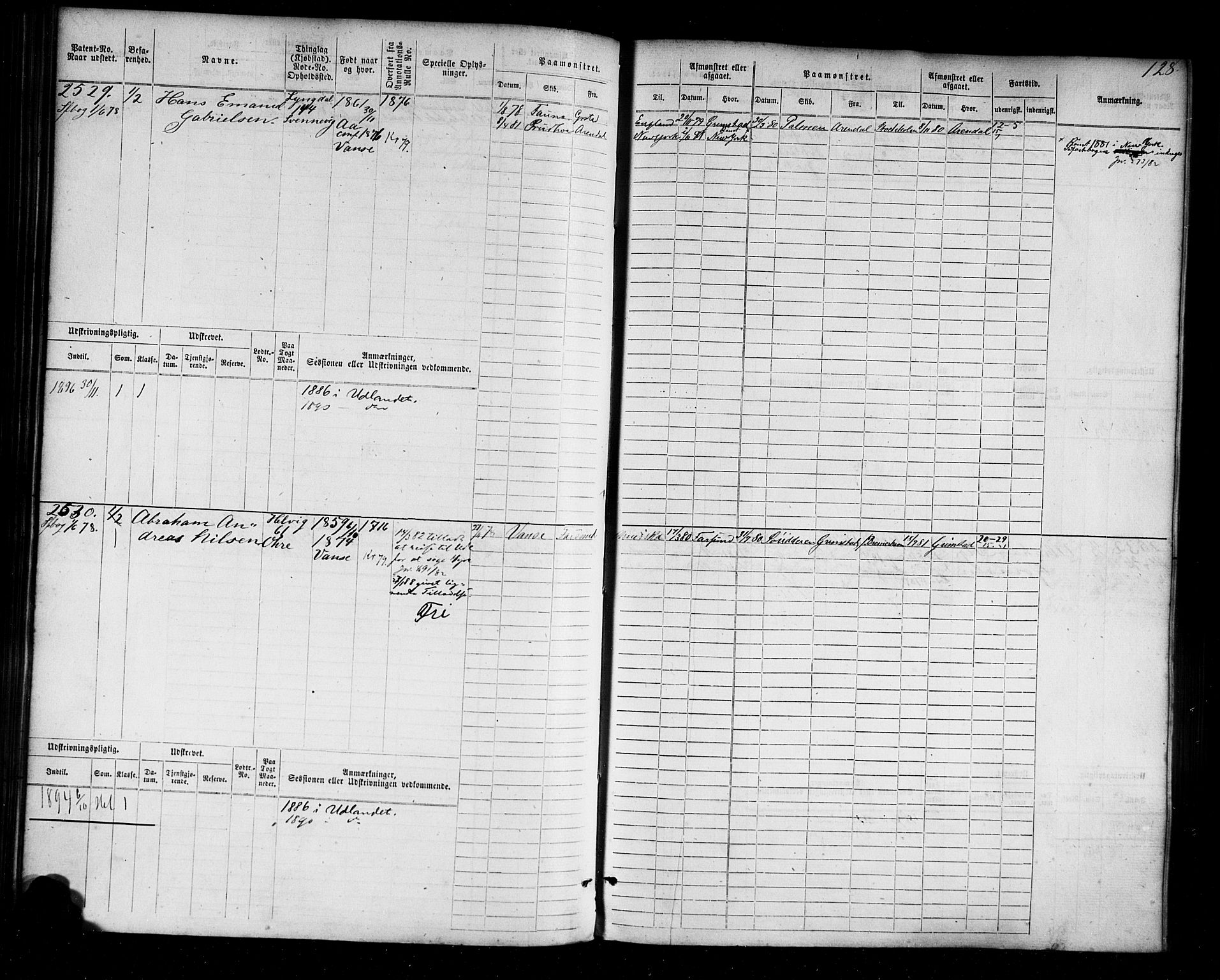 Farsund mønstringskrets, AV/SAK-2031-0017/F/Fb/L0004: Hovedrulle nr 2275-3040, M-7, 1875-1915, s. 130