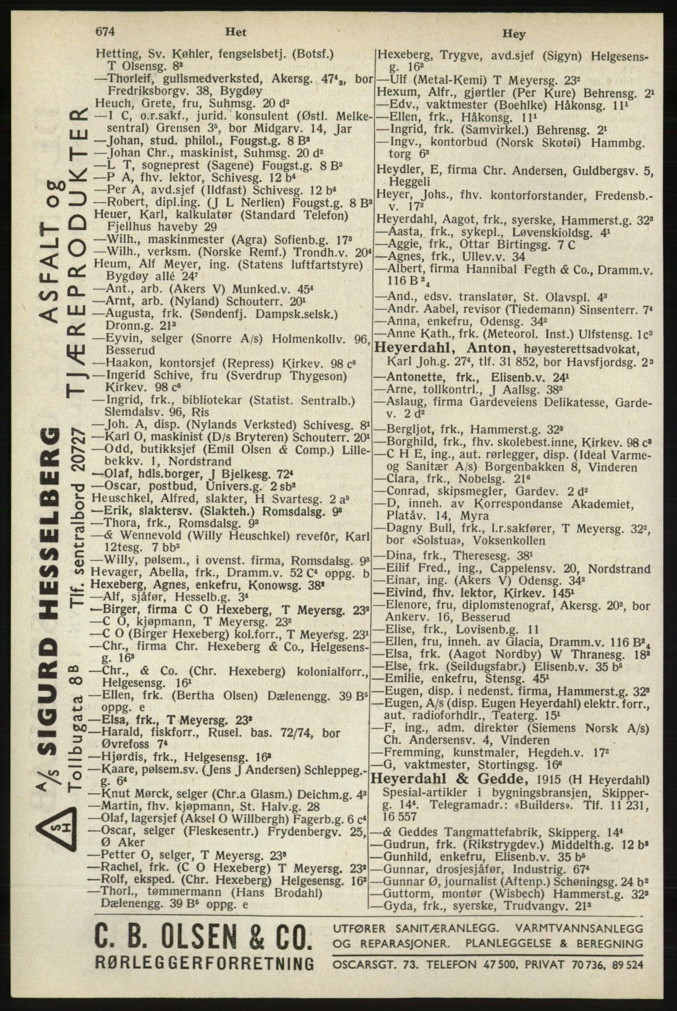 Kristiania/Oslo adressebok, PUBL/-, 1940, s. 692