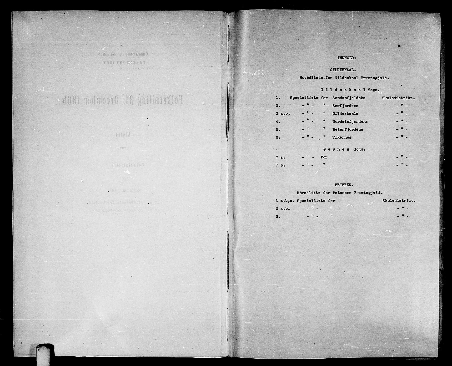 RA, Folketelling 1865 for 1838P Gildeskål prestegjeld, 1865, s. 4