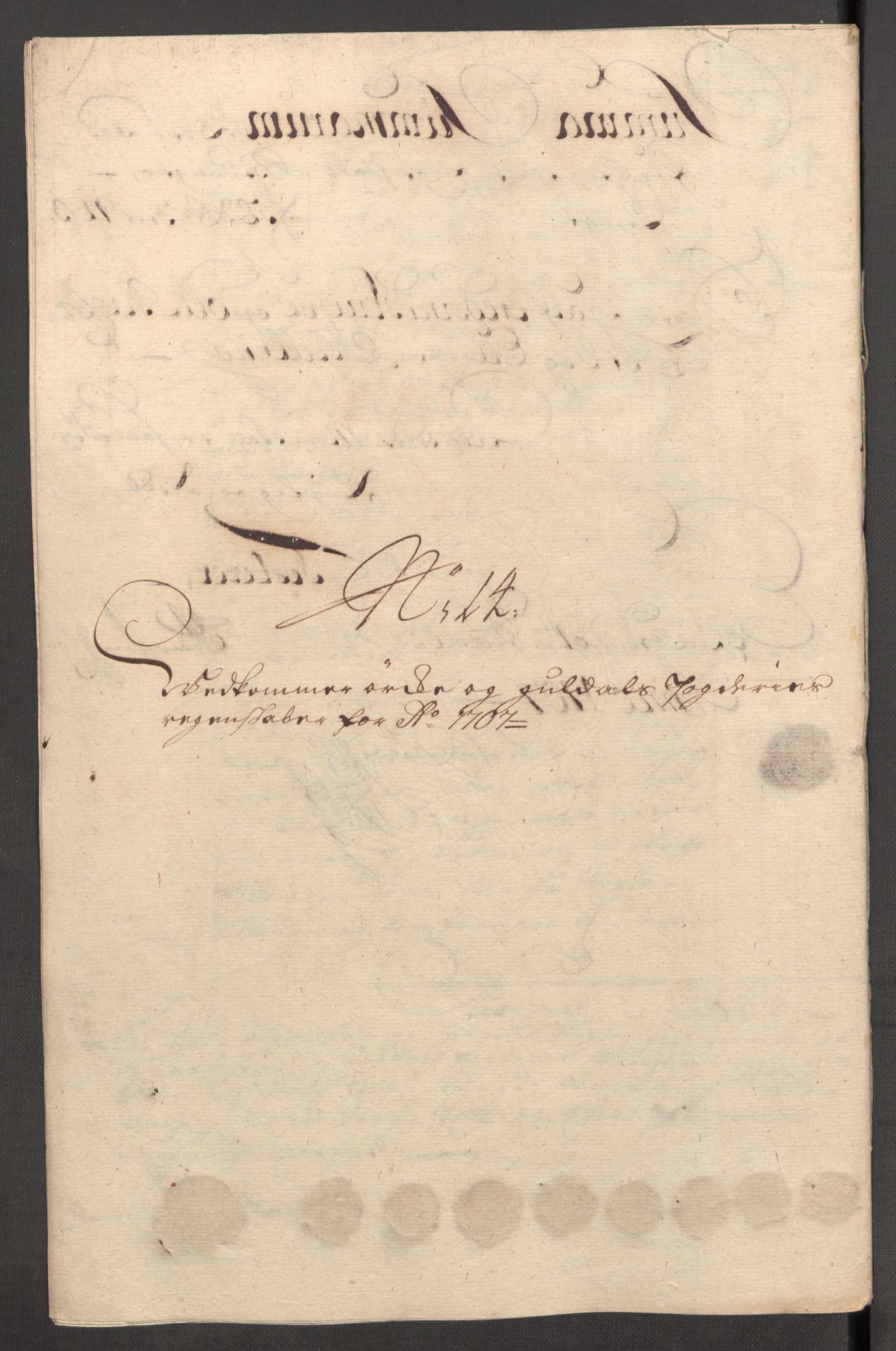 Rentekammeret inntil 1814, Reviderte regnskaper, Fogderegnskap, RA/EA-4092/R60/L3957: Fogderegnskap Orkdal og Gauldal, 1707, s. 263