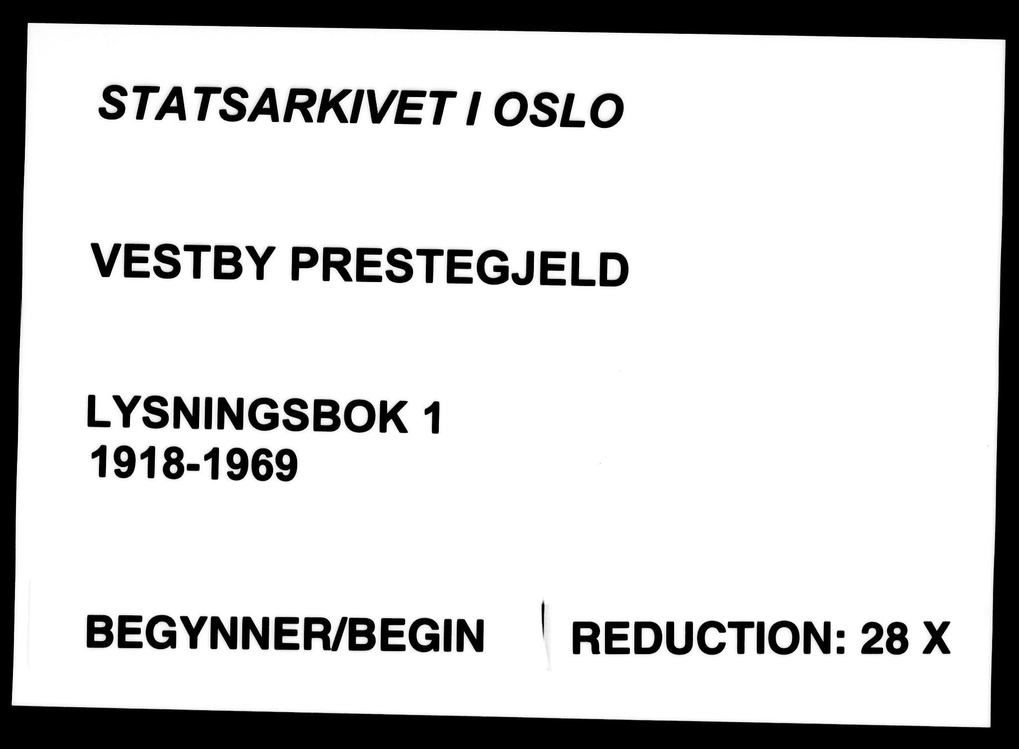 Vestby prestekontor Kirkebøker, SAO/A-10893/H/Ha/L0001: Lysningsprotokoll nr. 1, 1918-1969