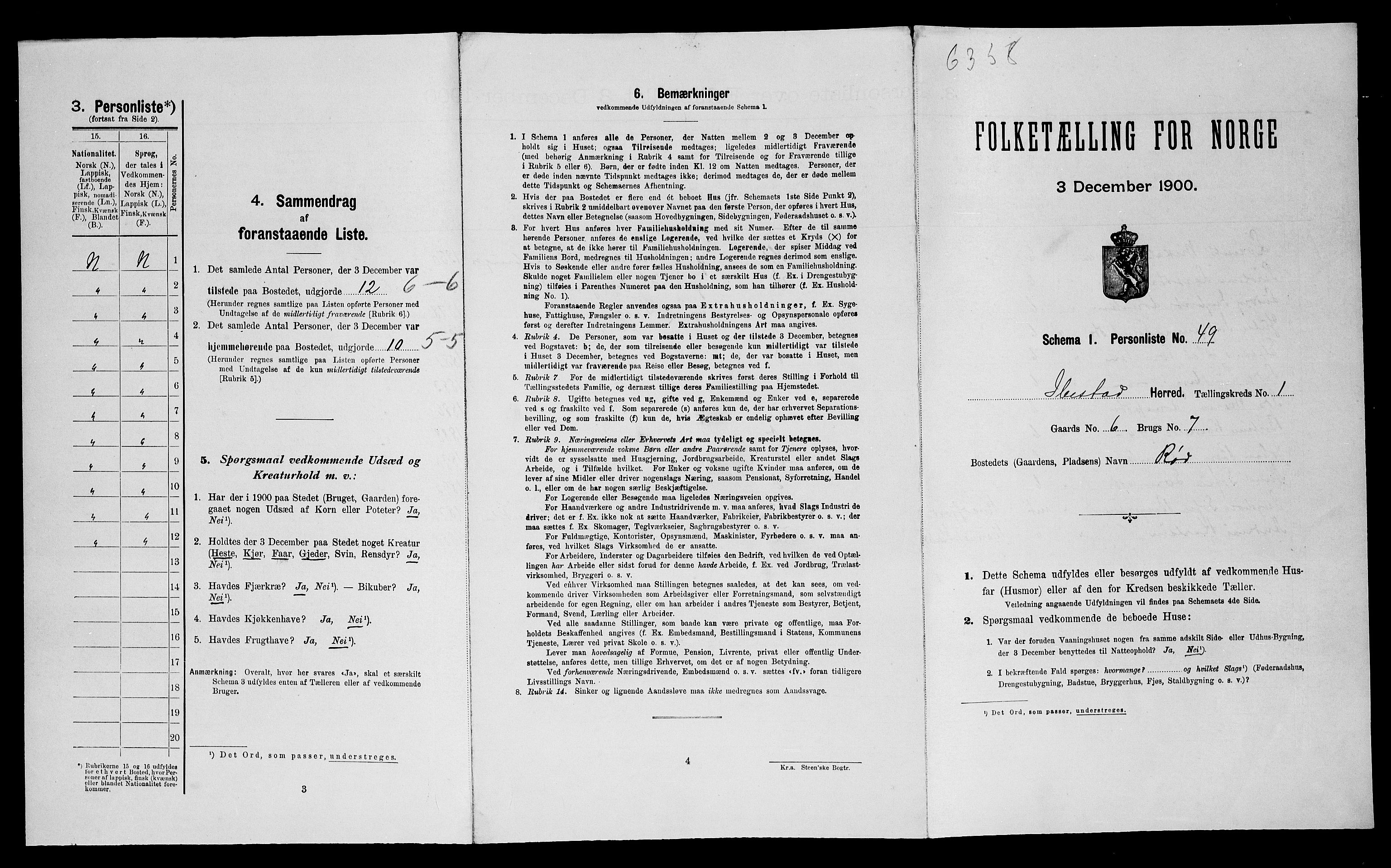 SATØ, Folketelling 1900 for 1917 Ibestad herred, 1900, s. 255