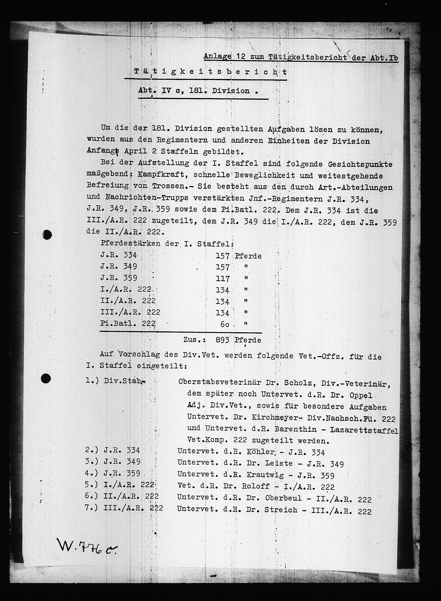 Documents Section, AV/RA-RAFA-2200/V/L0087: Amerikansk mikrofilm "Captured German Documents".
Box No. 726.  FKA jnr. 601/1954., 1940, s. 276